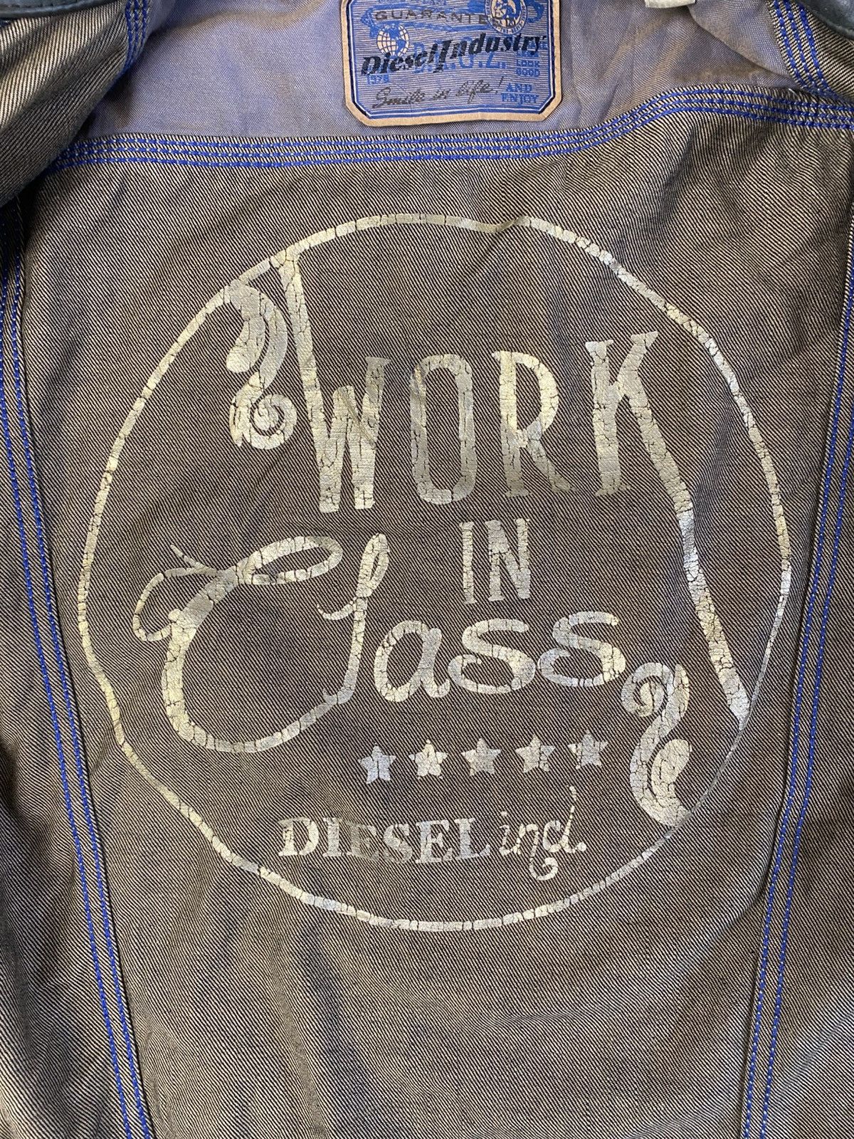 Diesel Vintage Diesel Denim Trucker Jacket with leather Collar Size US XL / EU 56 / 4 - 4 Thumbnail
