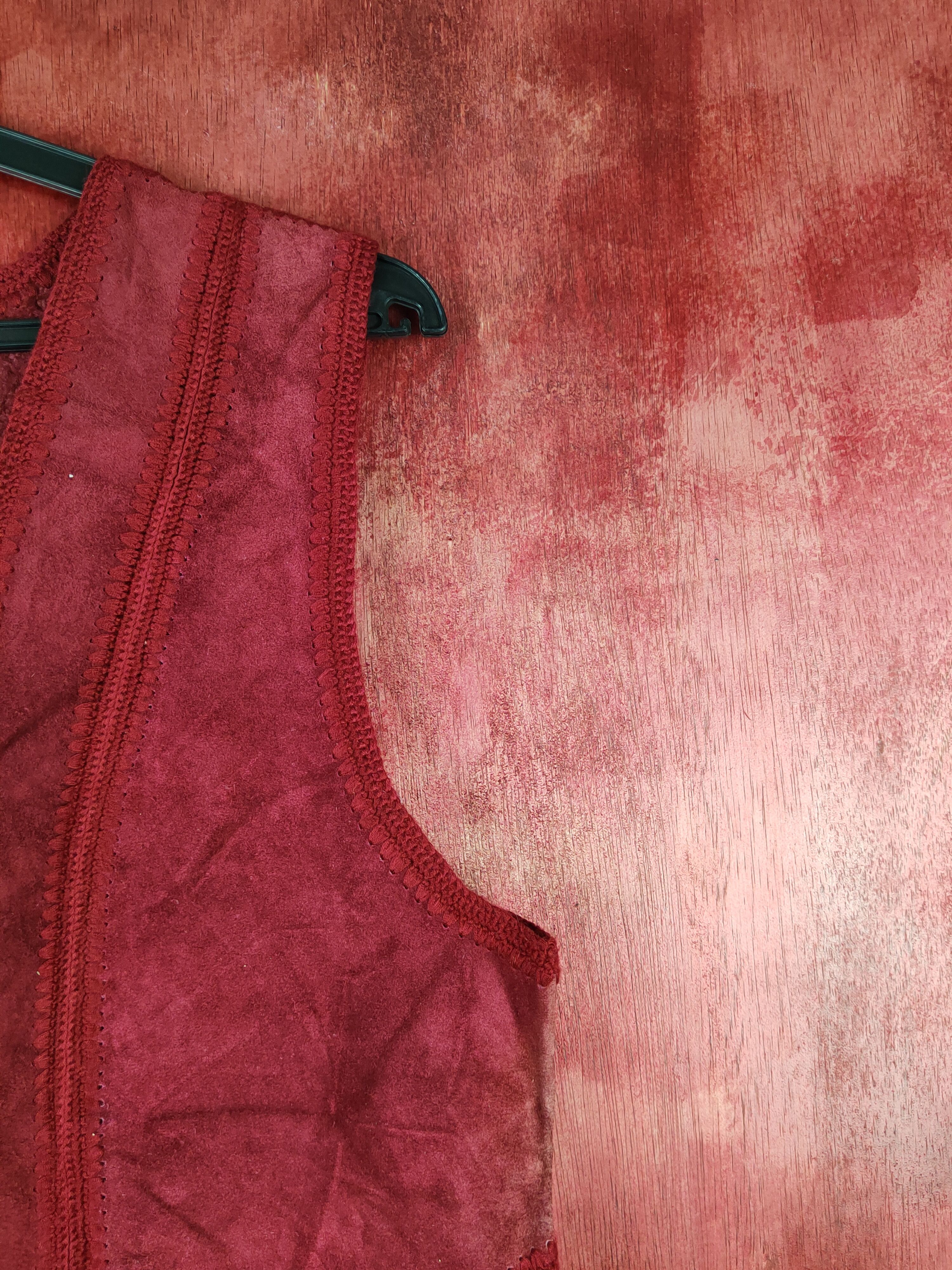 Genuine Leather Japan patchwork faded vintage leather Red Vests #S1362 Size US M / EU 48-50 / 2 - 7 Thumbnail