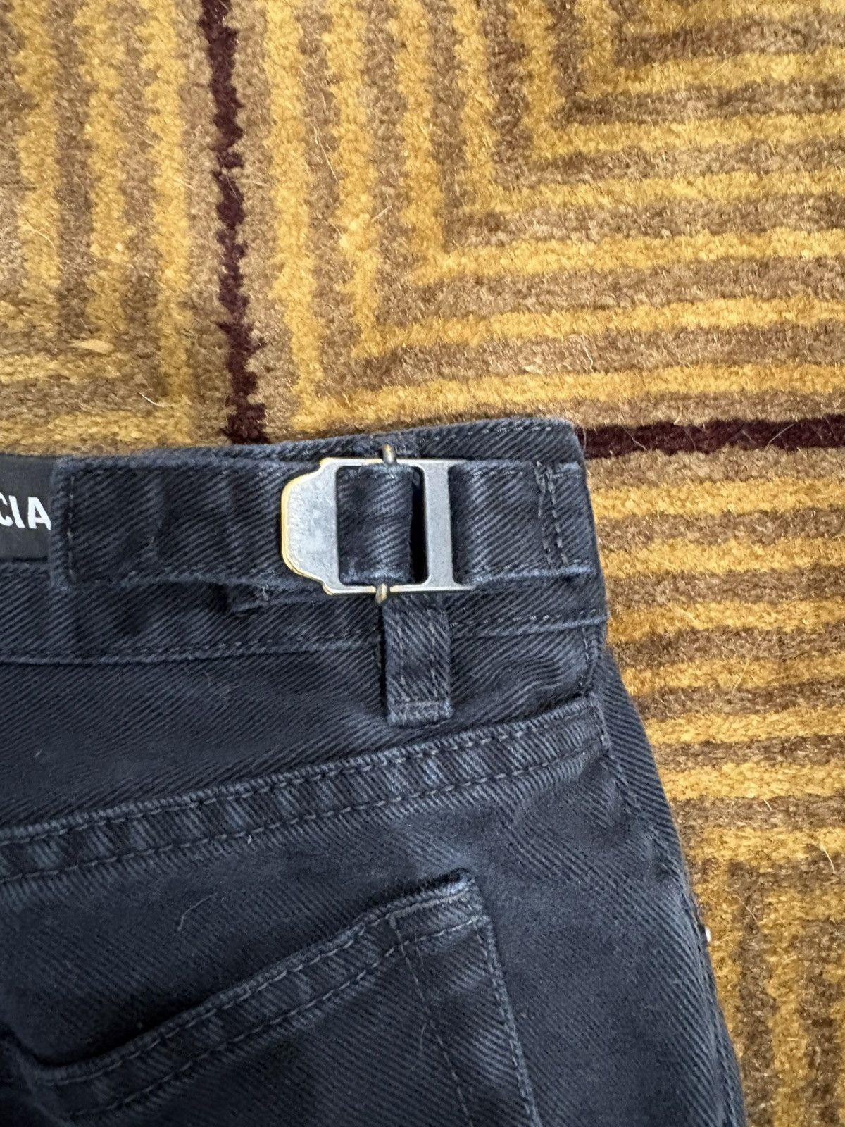 Balenciaga Balenciaga Black Loose Fit Buckle Jeans Size US 32 / EU 48 - 7 Thumbnail