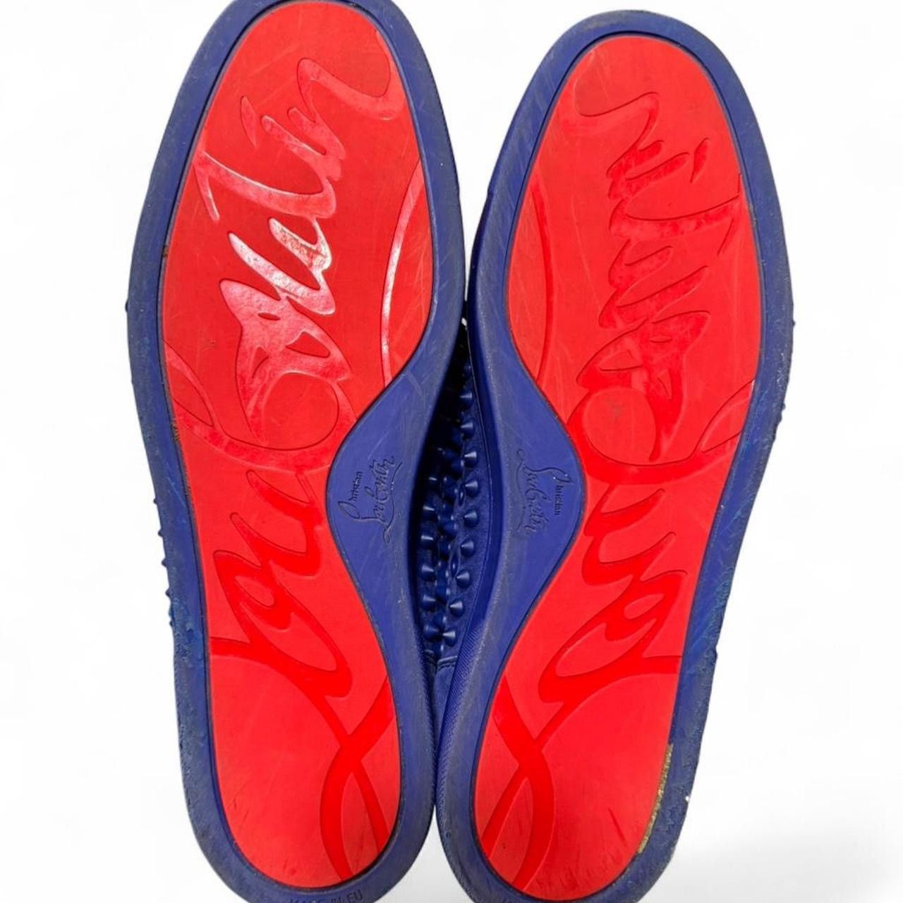 Christian Louboutin Christian Louboutin Blue Suede Louis Spike High Top Sneakers Size US 13 / EU 46 - 6 Thumbnail