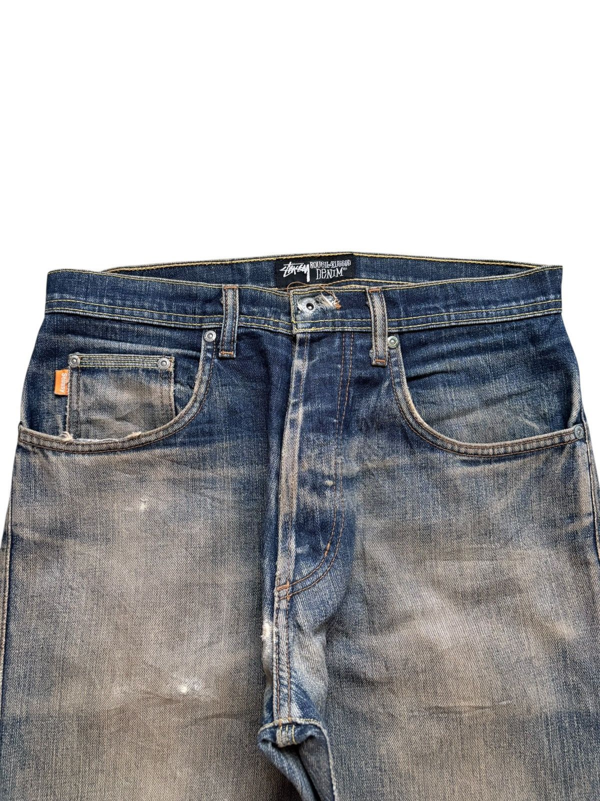 Stussy Vintage Stussy Rusty Mud Wash Distressed Loose Baggy Jeans Size US 32 / EU 48 - 4 Thumbnail