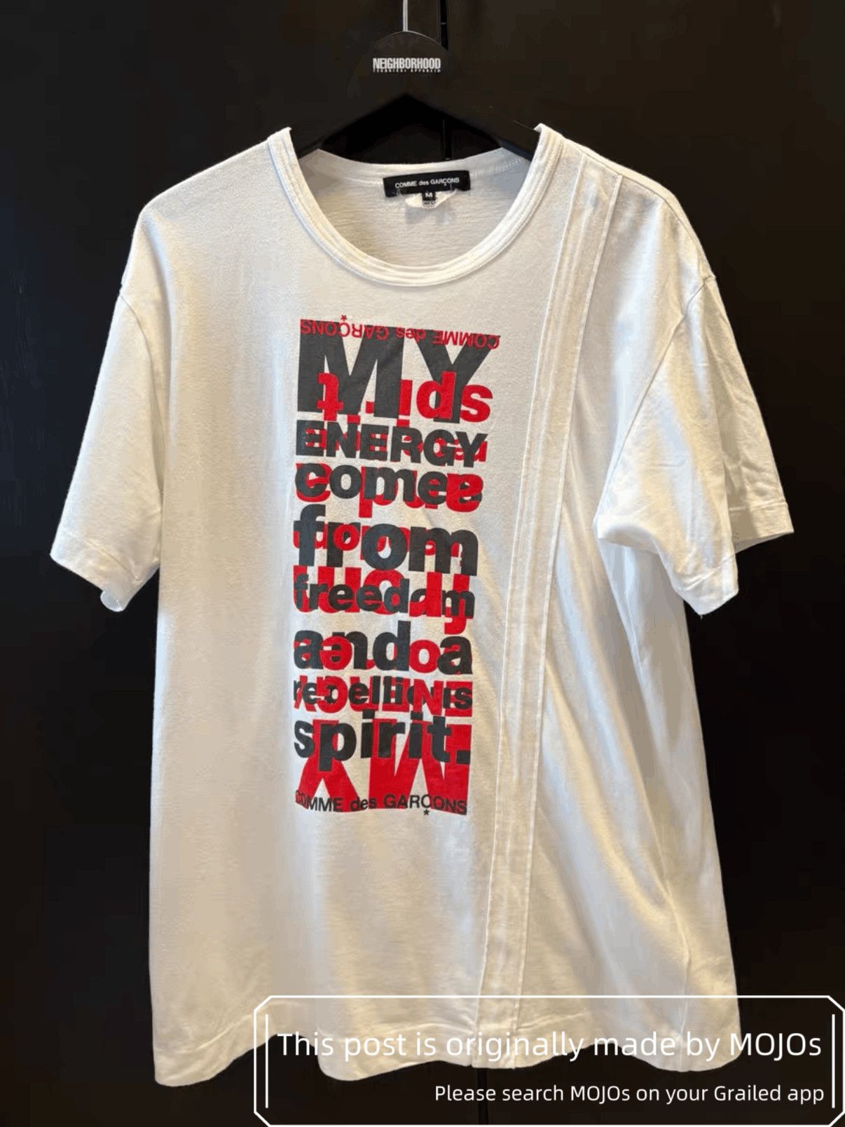 Comme des Garcons My Energy Comes From Freedom CDG Shirt | Grailed
