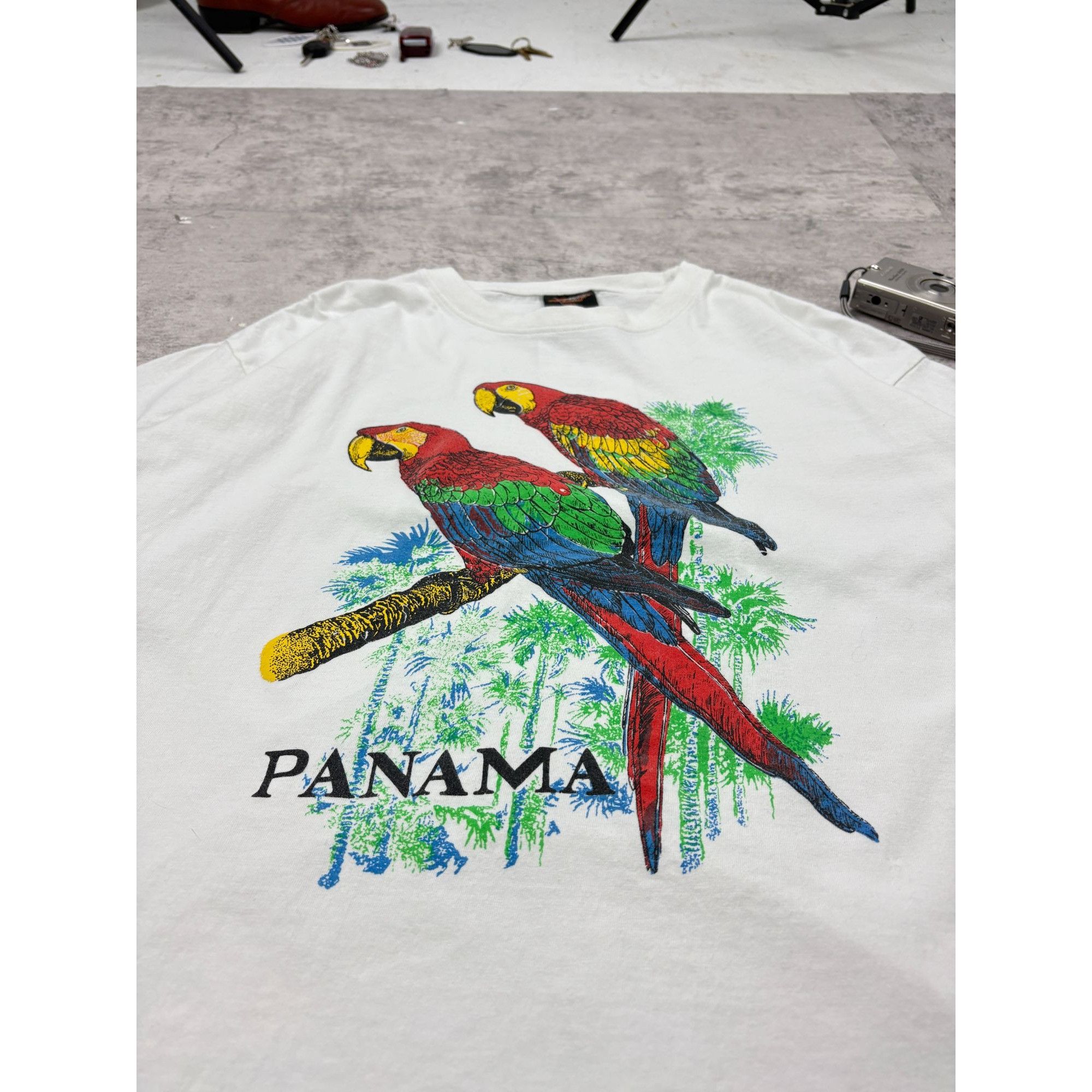 Other Vintage 90s Panama Parrot T Size US XXL / EU 58 / 5 - 2 Thumbnail