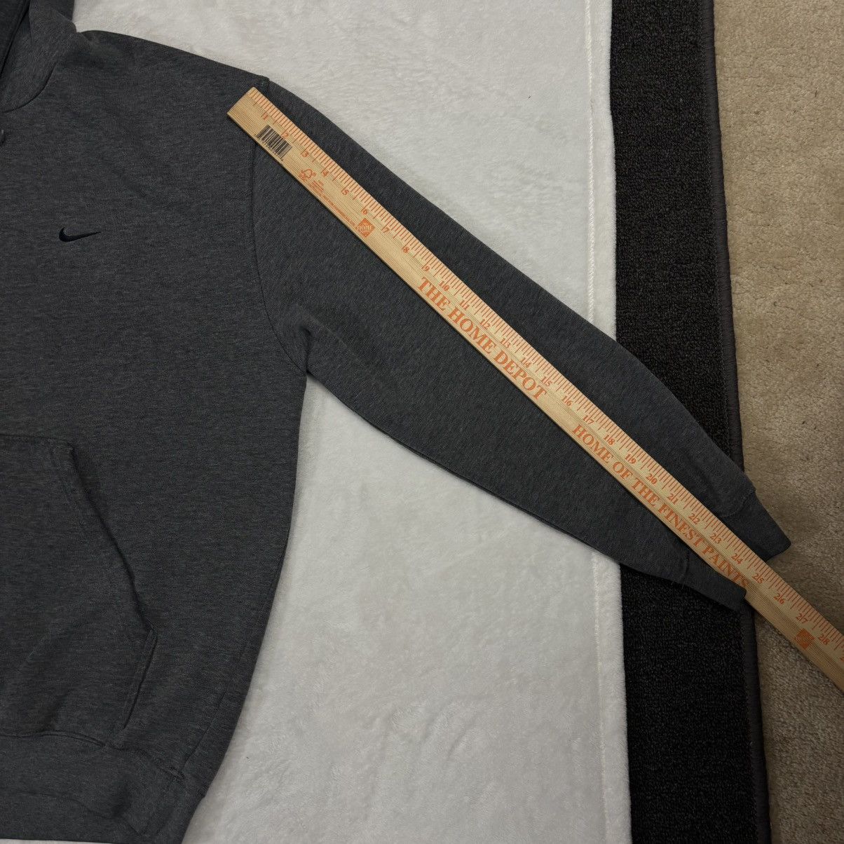 Nike Vintage Nike Hoodie Sweatshirt Charcoal Faded Y2K Swoosh (M) Size US M / EU 48-50 / 2 - 7 Thumbnail