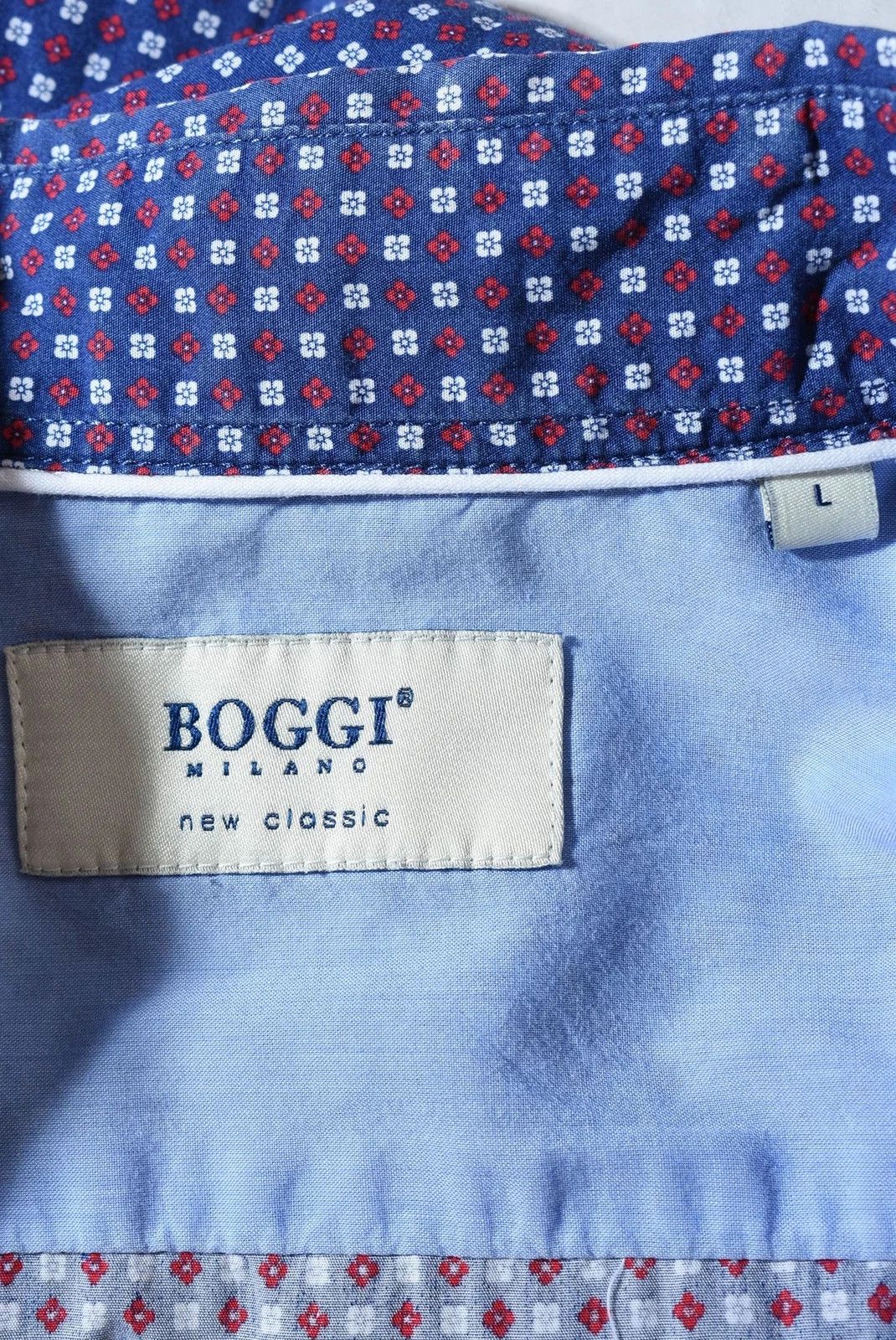 Boggi Boggi Milano Geometric Pattern Long Sleeve Shirt Size US M / EU 48-50 / 2 - 2 Thumbnail