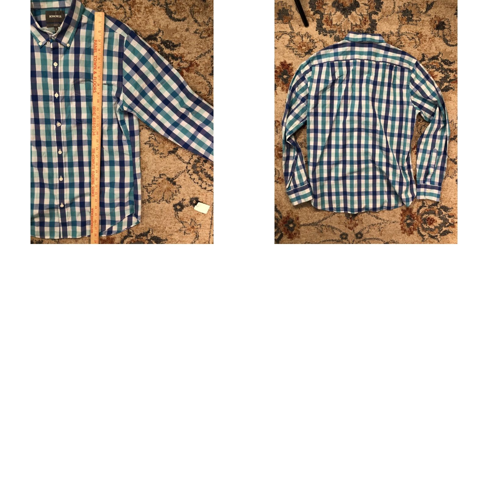 Bonobos Bonobos Shirt Mens M Blue Check Slim Fit Button Down Long Sleeve Casual Size US M / EU 48-50 / 2 - 8 Thumbnail