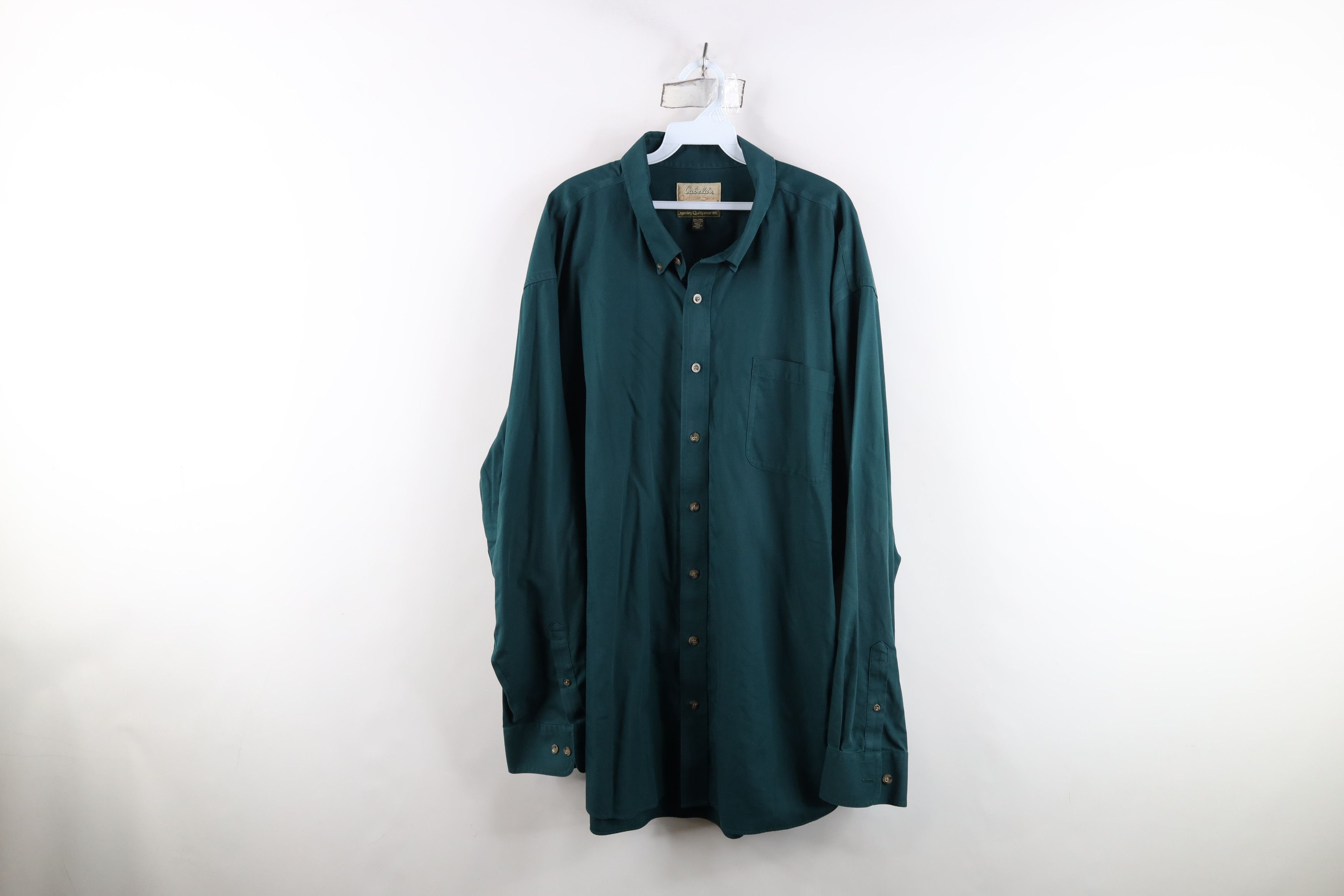 Cabelas Vintage Cabelas Blank Heavyweight Collared Button Down Shirt Size US XXL / EU 58 / 5 - 1 Thumbnail