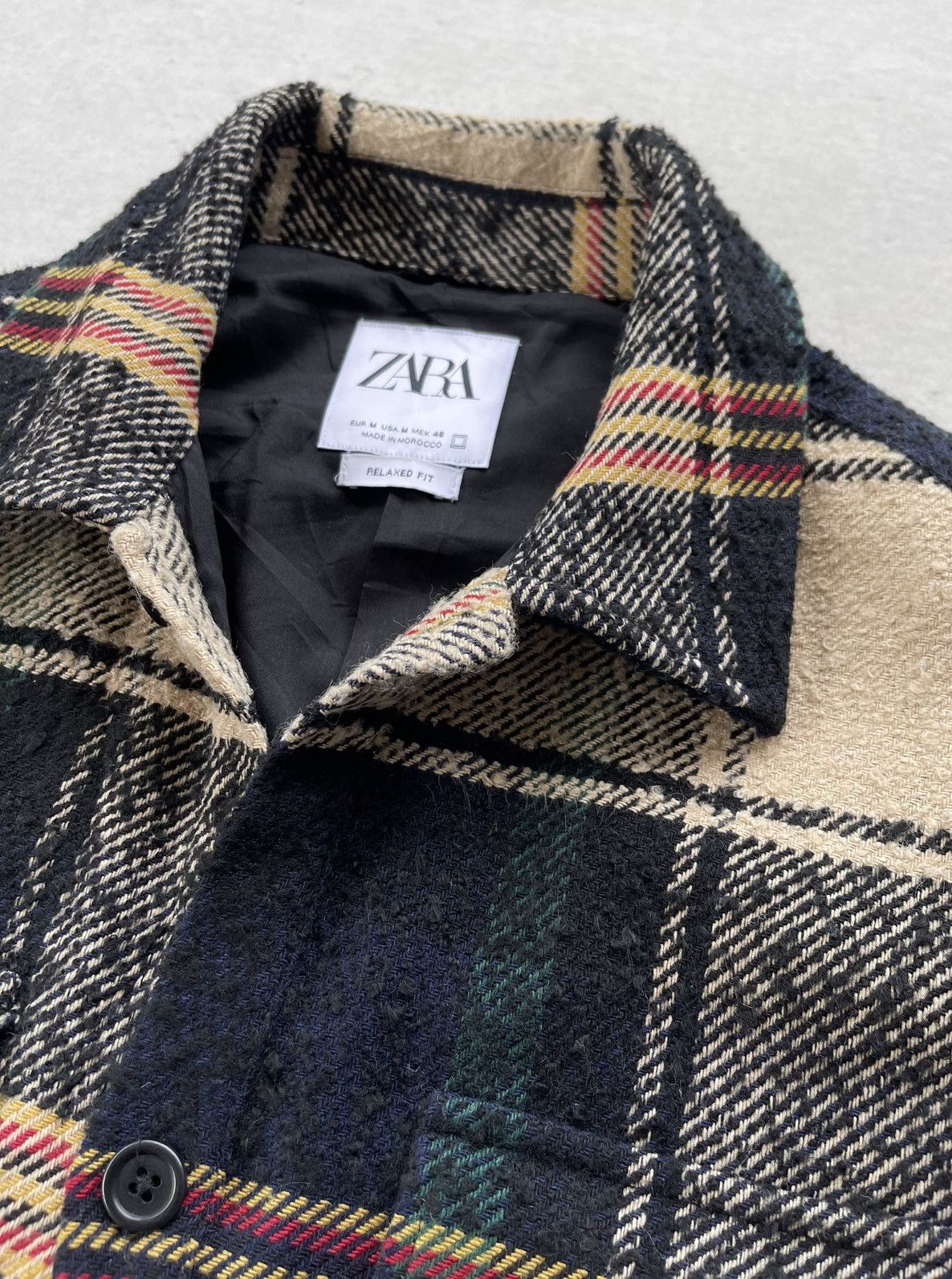 Zara Zara Men's Wool-blend Plaid Shirt/Jacket Size US M / EU 48-50 / 2 - 10 Thumbnail
