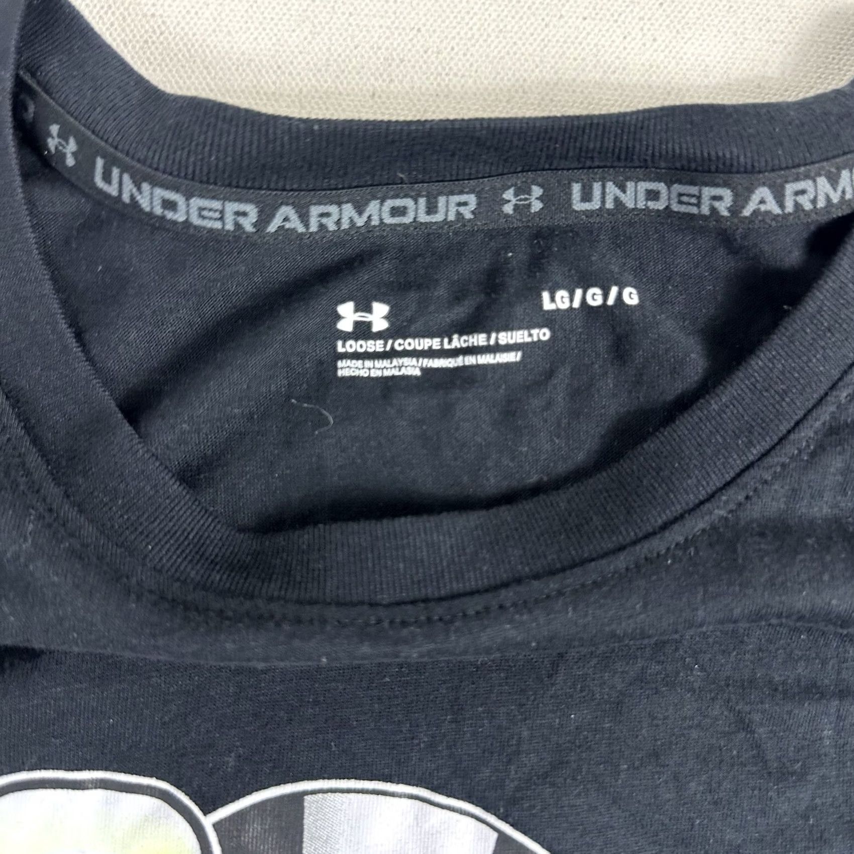 Under Armour Under Armour Shirt Mens Large Black Graphic Racing Slam Dunk Loose T-Shirt Race Size US L / EU 52-54 / 3 - 7 Thumbnail