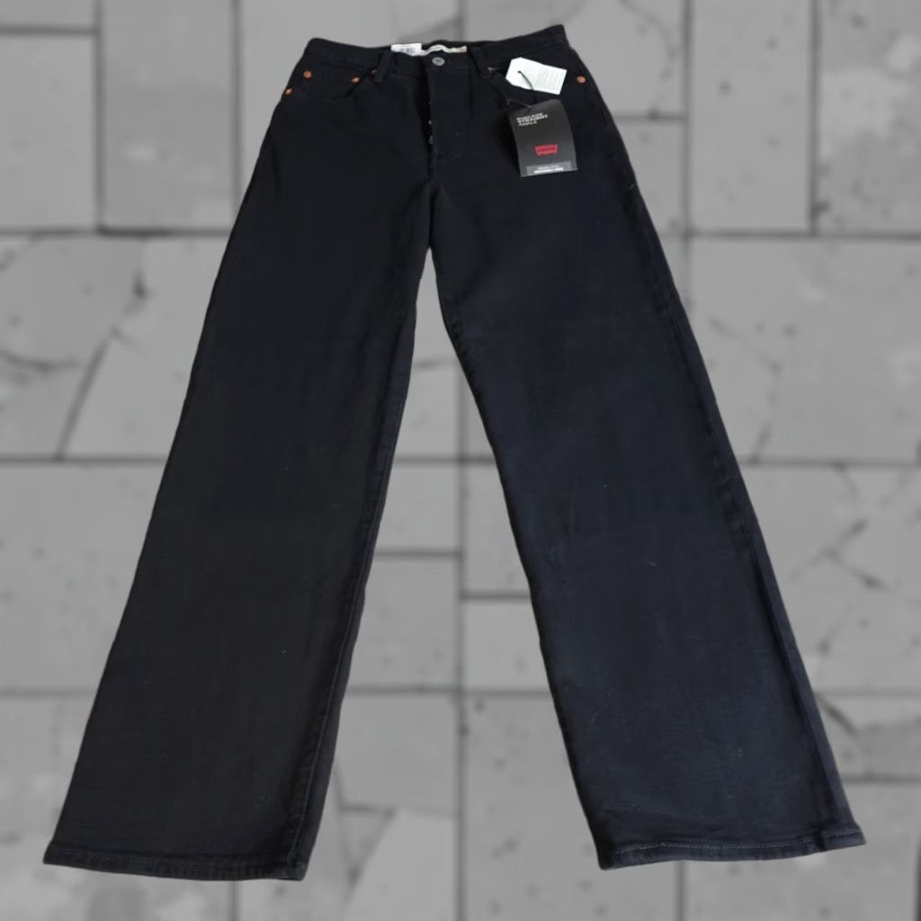 Levi's Levi's Womens Jeans 28 x 27 Black 724 High Rise Straight Cropped NEW Size 28" / US 6 / IT 42 - 1 Thumbnail