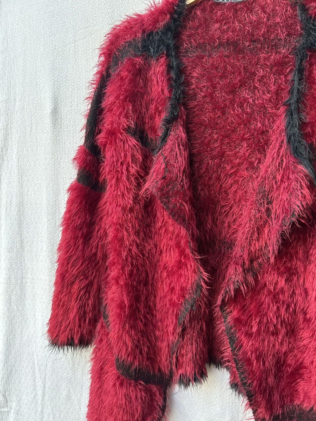 14th Addiction × Japanese Brand Fuzzy Mohair Cardigan Assymetrical Knitted Styled Size US M / EU 48-50 / 2 - 3 Thumbnail