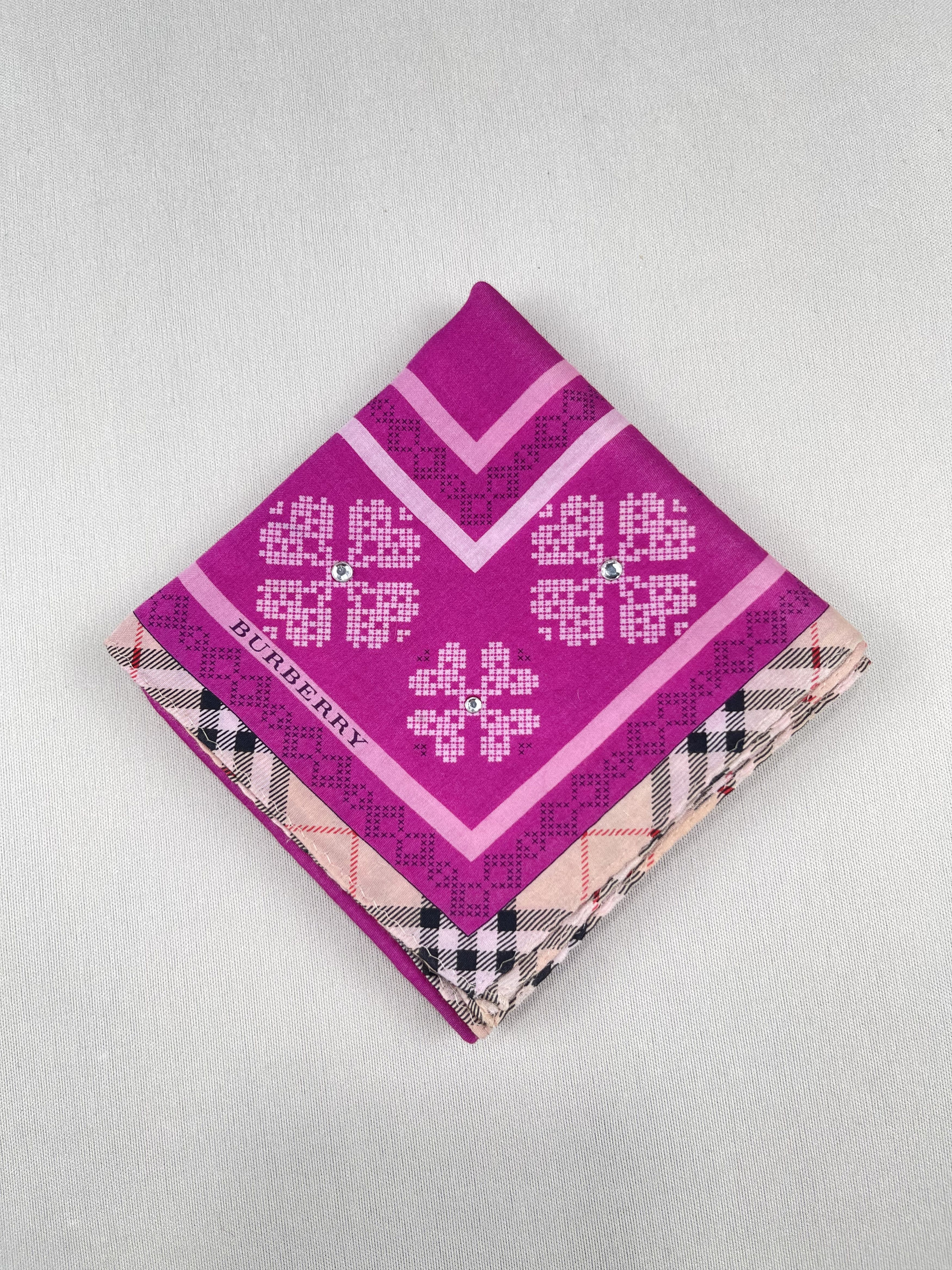 Burberry Vintage Burberry Handkerchief Pocket Square Bandana HM0052 Size ONE SIZE - 3 Thumbnail