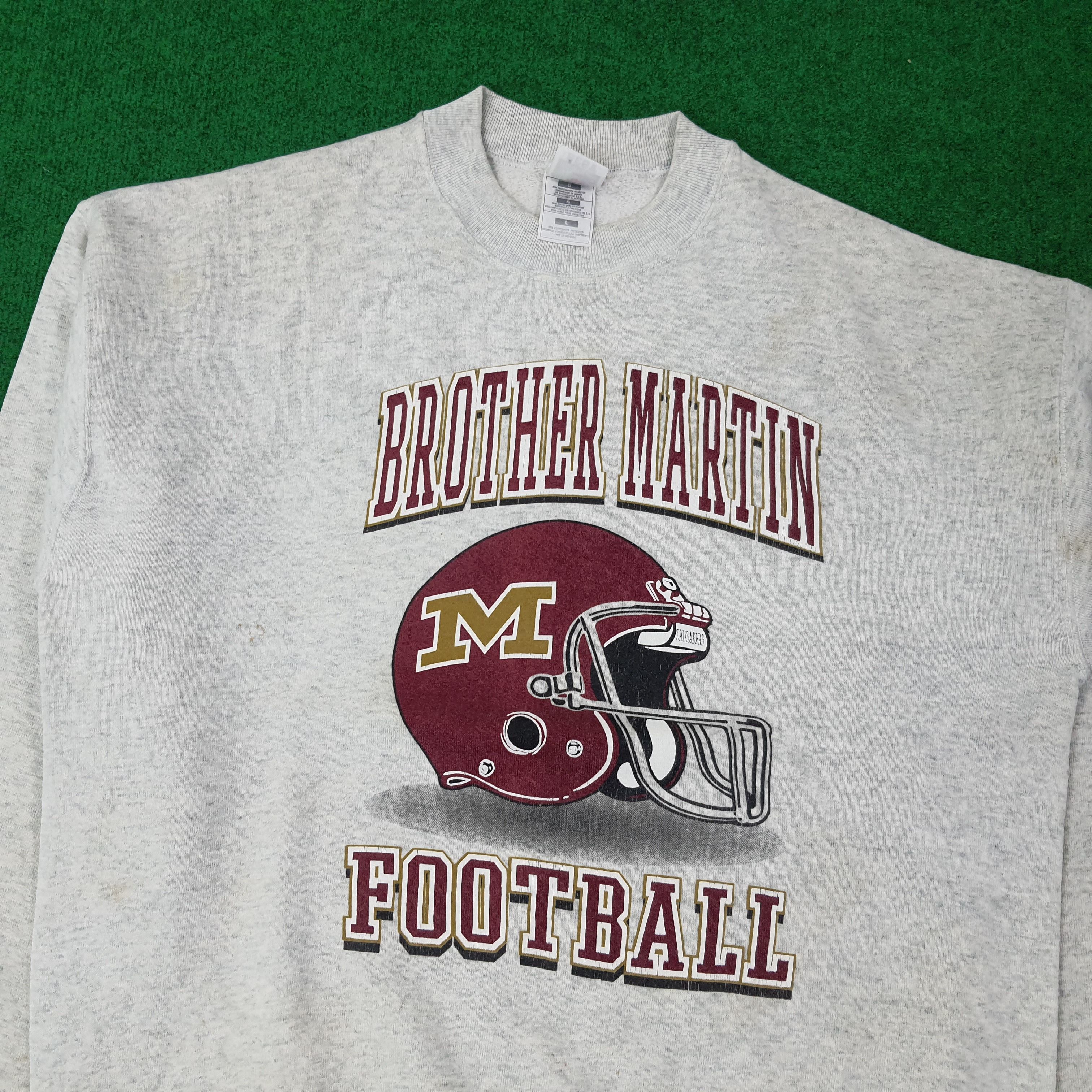 Fruit Of The Loom Vintage Brother Martin Football NFL Sweatshirt C266N26 Size US L / EU 52-54 / 3 - 2 Thumbnail