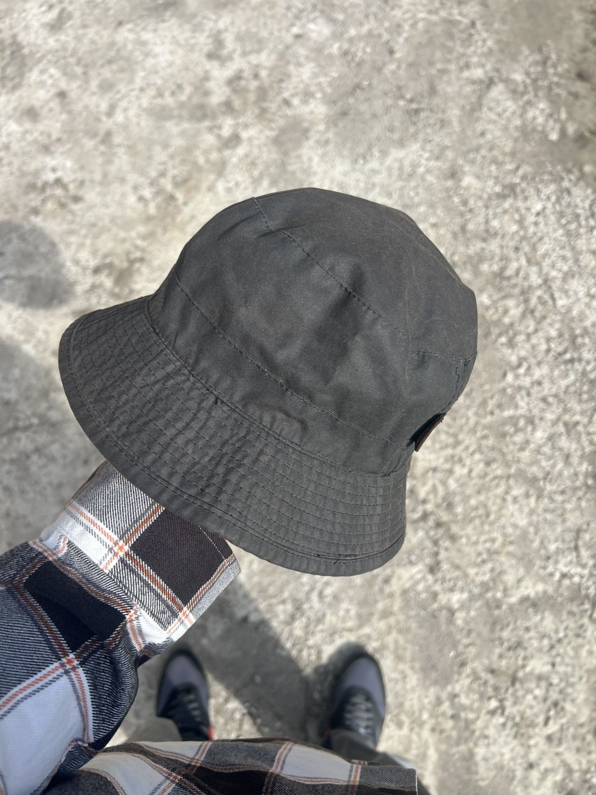 Barbour × Vintage VERY RARE BARBOUR HATS WAXED PANAMA CASUAL ENGLAND STYLE 90s Size ONE SIZE - 4 Thumbnail