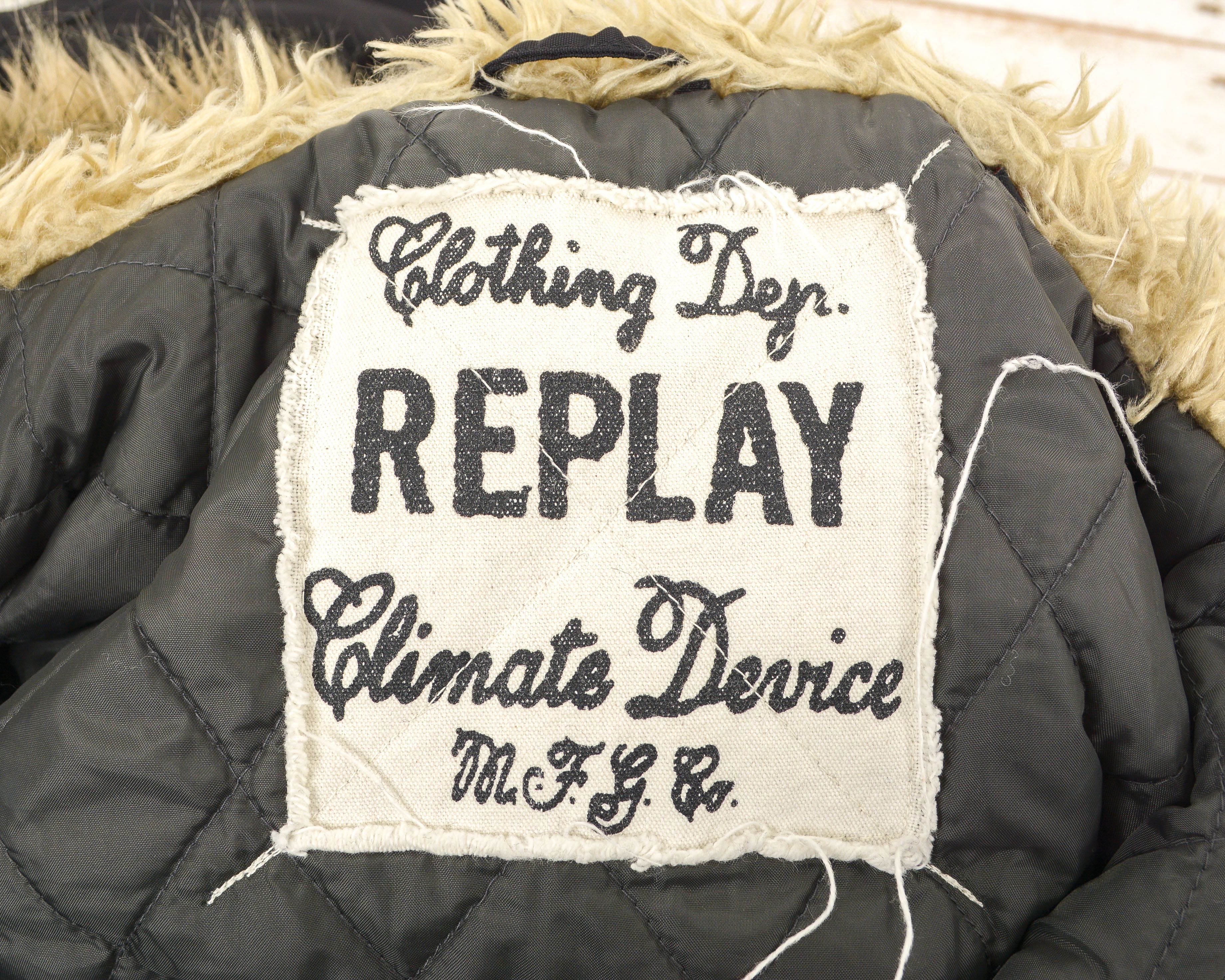 Replay Men S Coat Parka Nylon Hooded Quilted Lining Jacket Flying Size US S / EU 44-46 / 1 - 5 Thumbnail