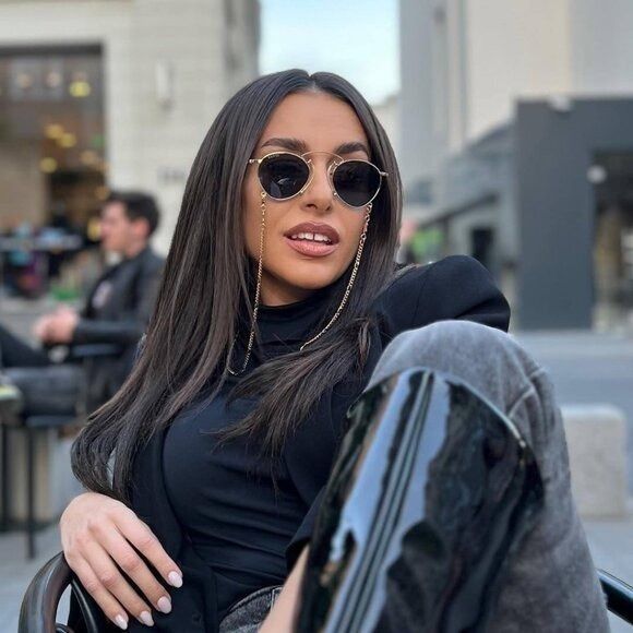 Gucci Gucci GG1034S 002 Sunglasses Gold Geometric Frame, Grey Lens Size ONE SIZE - 1 Thumbnail