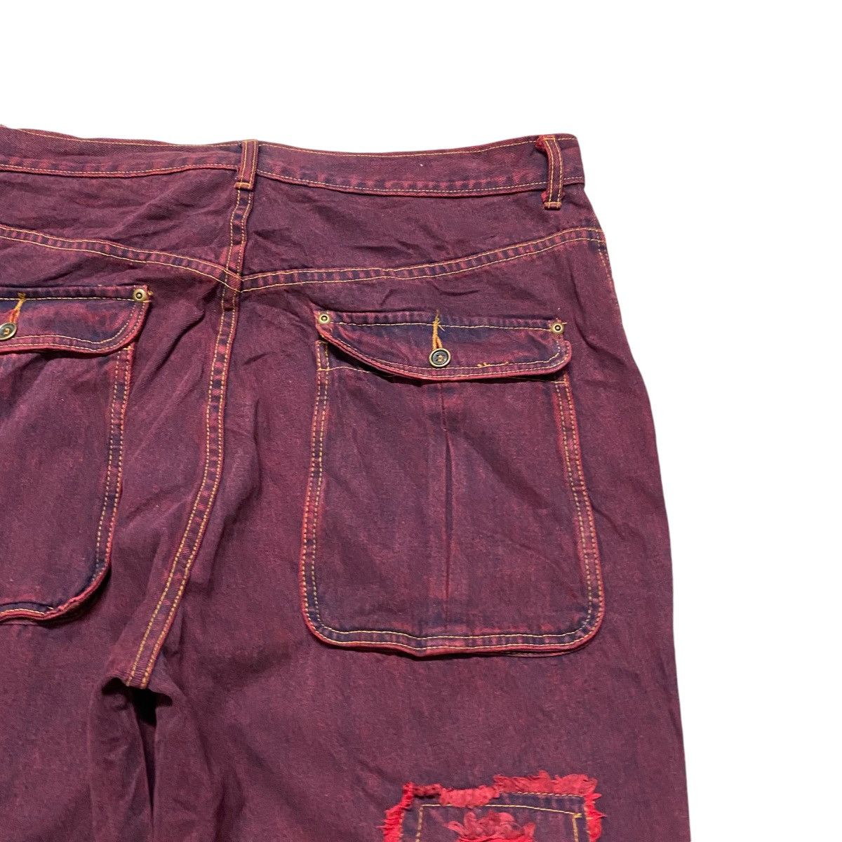 Vintage Vintage SWEET HEART Red Blood Fabulous Denim Baggy Pants Size US 38 / EU 54 - 11 Thumbnail