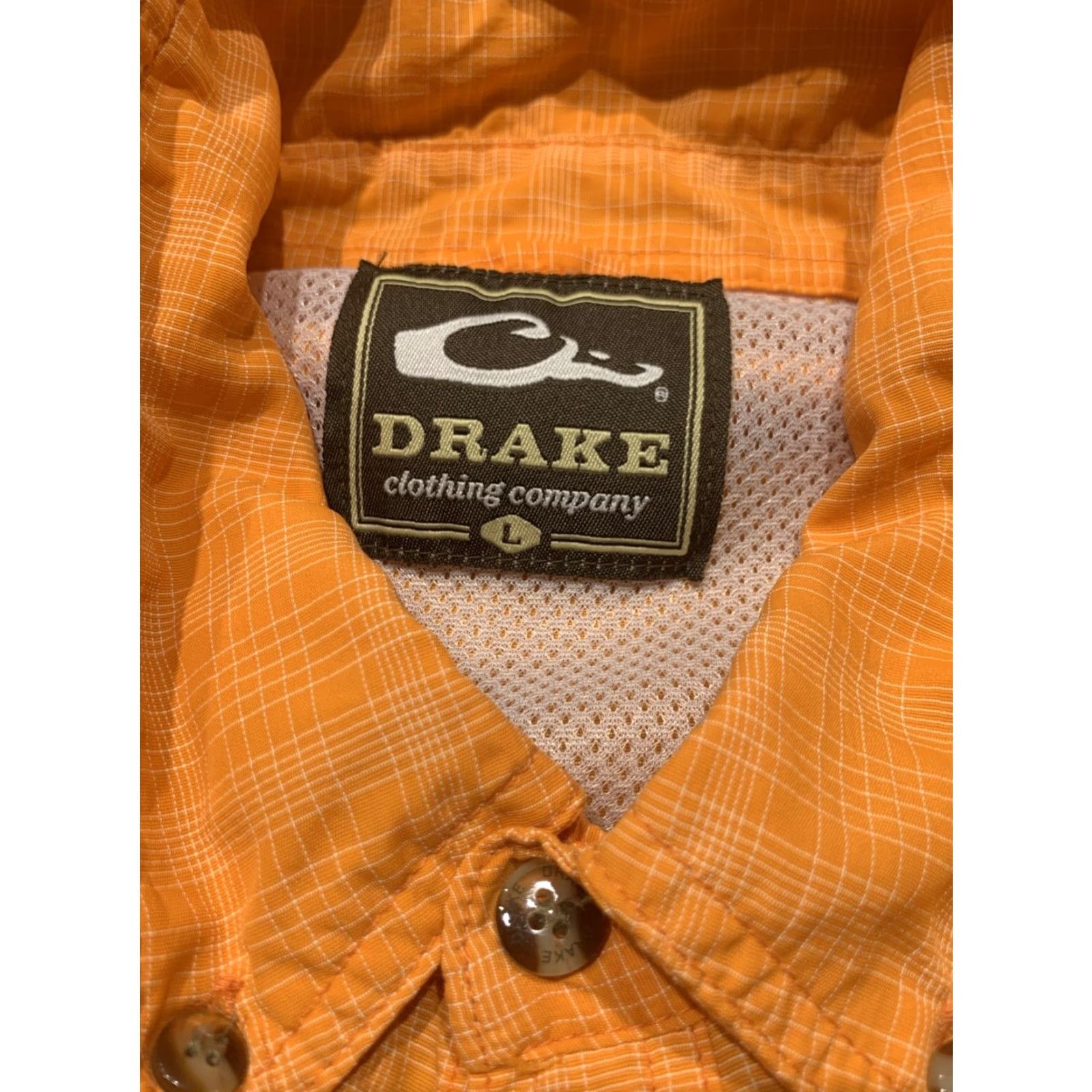 Vintage VINTAGE Drake Mens Short Sleeve Button-Up Fishing Shirt Lightweight Orange Large Mens Size US L / EU 52-54 / 3 - 7 Thumbnail
