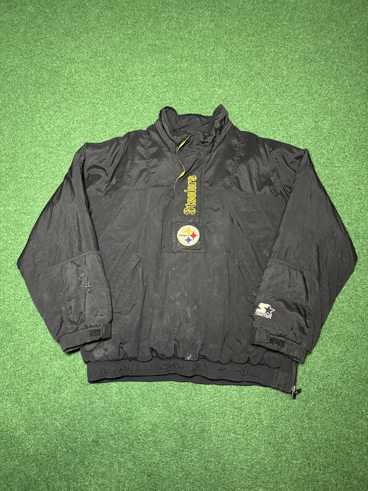 Starter Vintage 90s Pittsburgh Steelers Starter Lrg Pullover Jacket Size US L / EU 52-54 / 3 - 1 Thumbnail