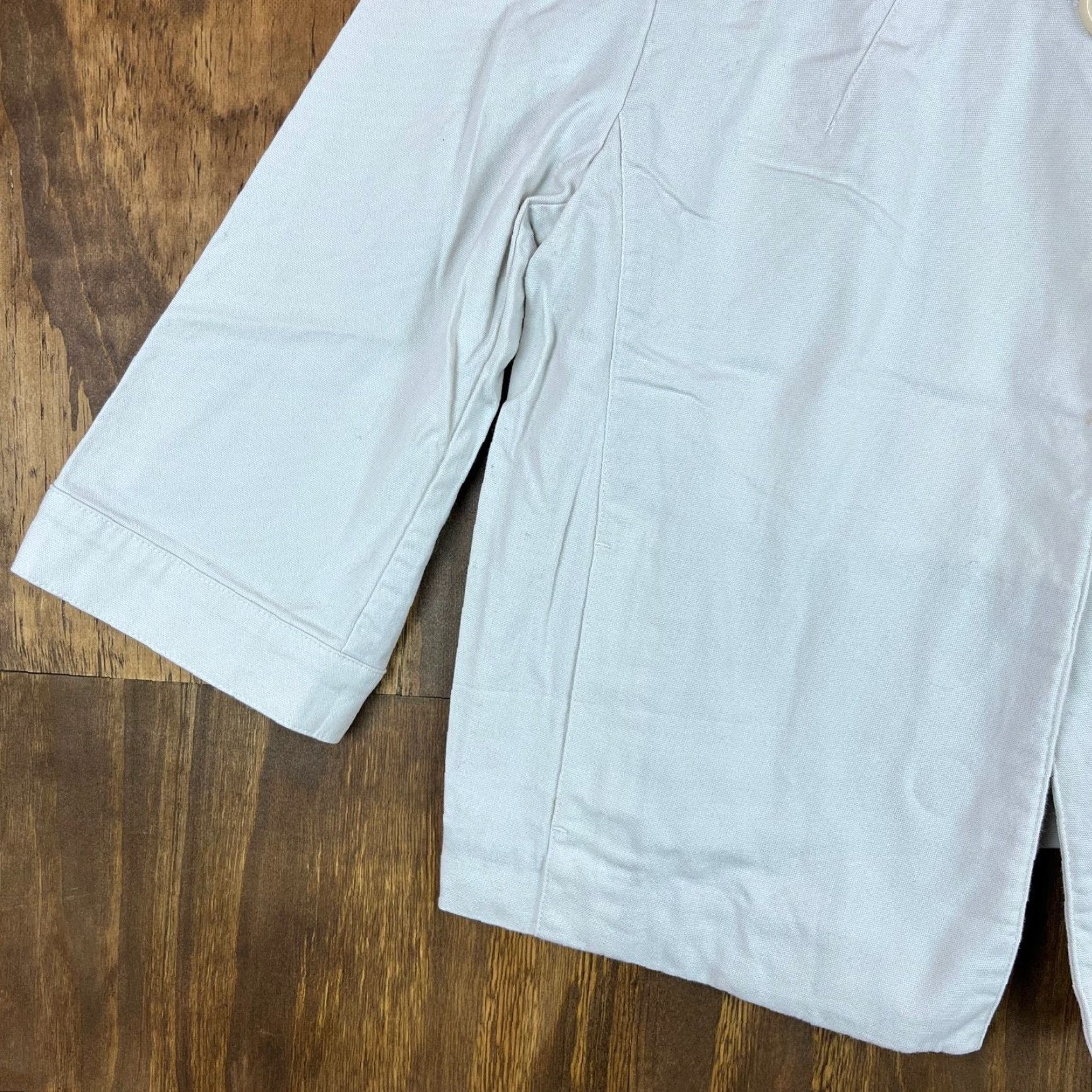 Talbots Talbots Womens Blazer Ivory 3/4 Sleeve Open Front Button 14 Jacket Coat Winter Spring Fall Summer Casual Workwear Compact" Size XL / US 12-14 / IT 48-50 - 3 Thumbnail
