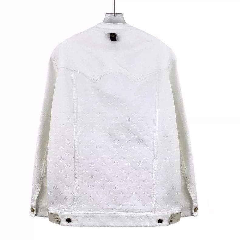 Louis Vuitton Louis Vuitton 23 white logo cotton zippered long-sleeved d Size XS / US 0-2 / IT 36-38 - 2 Thumbnail