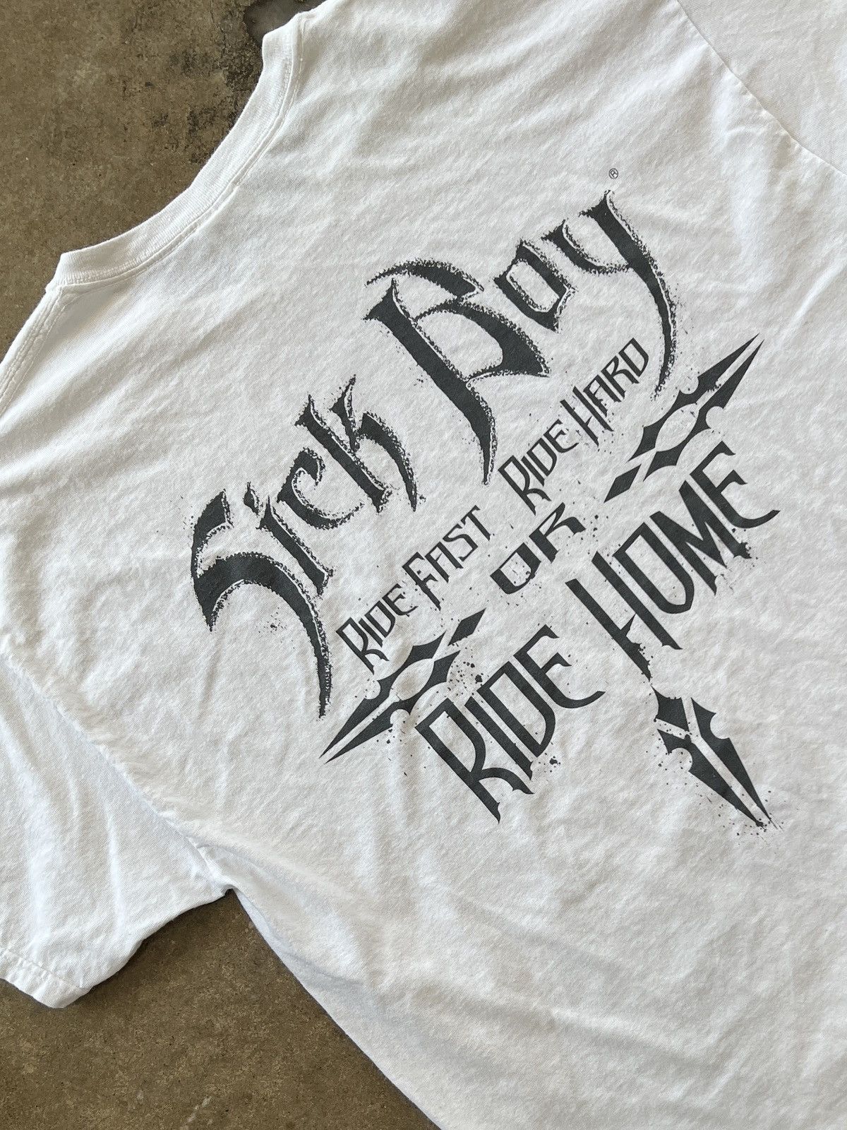 Vintage Vintage Sick Boy Skull Skeleton Motorcycle Tee XL Size US XL / EU 56 / 4 - 4 Thumbnail