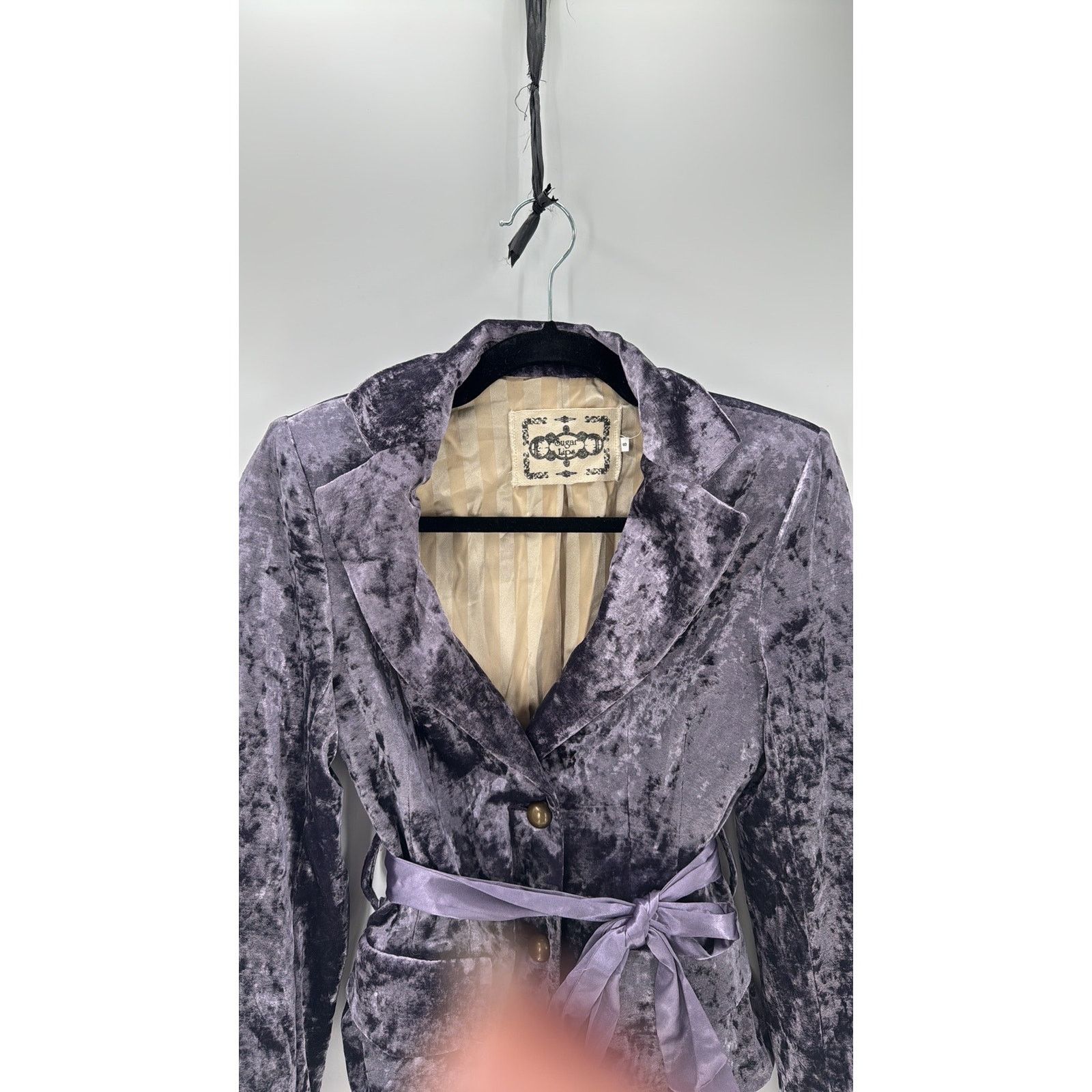 Other Sugar Lips vintage 90s soft purple velvet lined jacket sz S Size S / US 4 / IT 40 - 3 Thumbnail