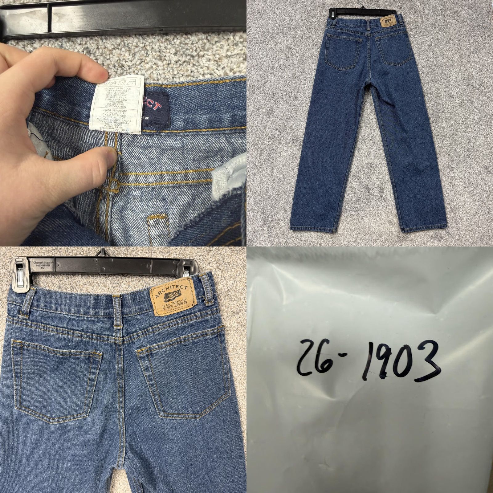 Architect VTG Architect Jeans Womens 14R 26x25.5 Blue Relaxed Fit Straight Leg Denim Size 36" / US 14 / IT 50 - 8 Thumbnail