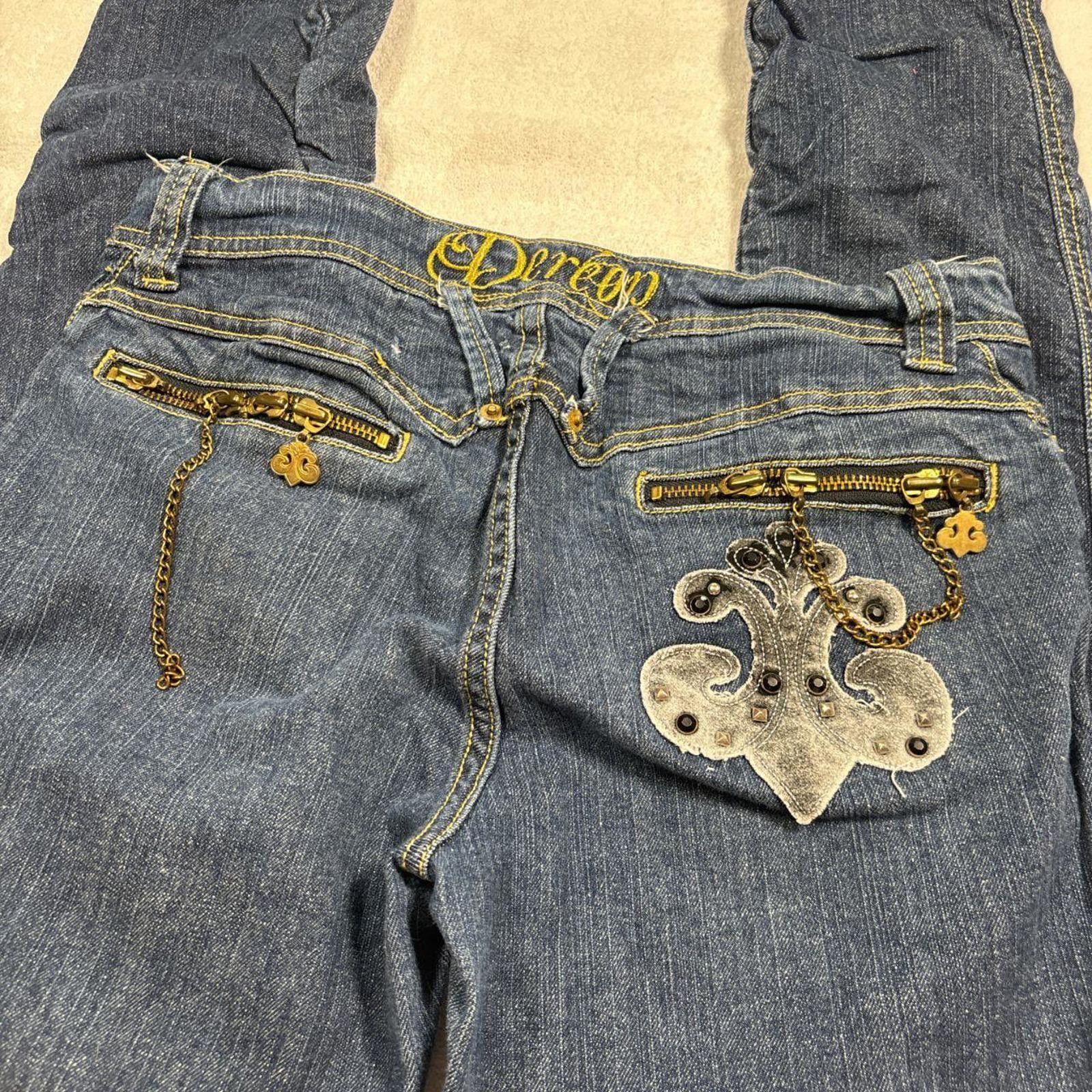 Other y2k deréon denim jeans with chain detailing Size 28" / US 6 / IT 42 - 2 Thumbnail