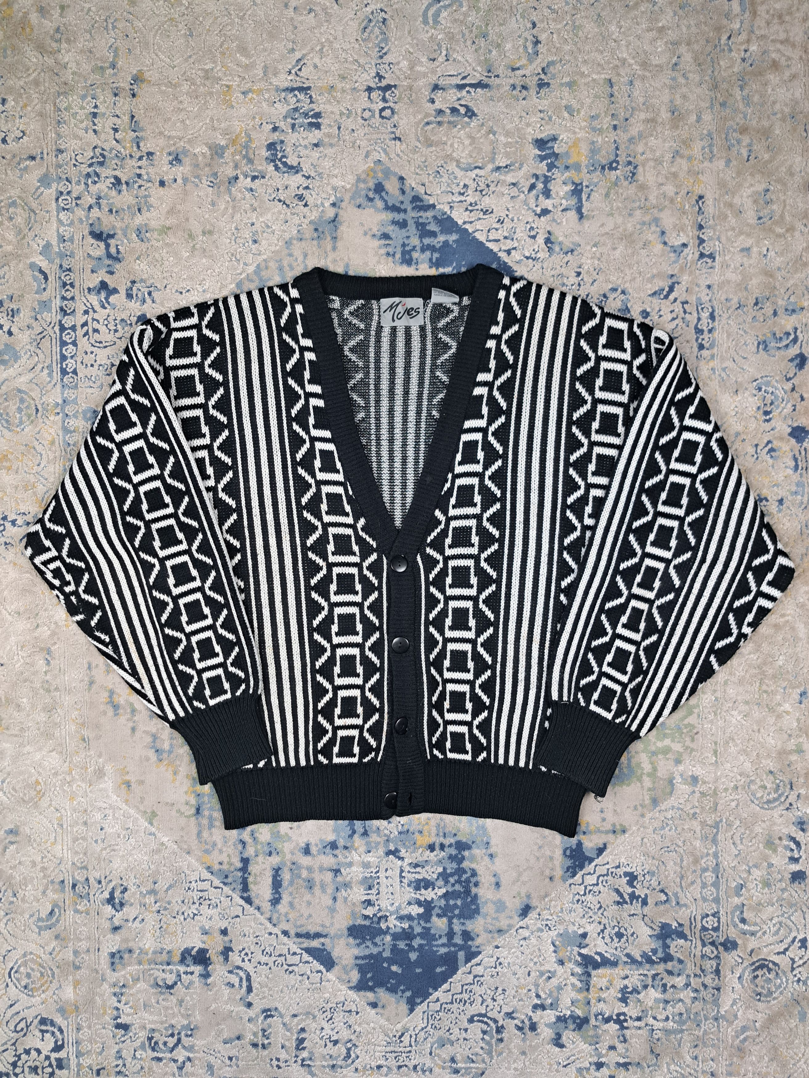 Streetwear × Vintage Vintage 90s Patterned Cardigan Diamond Alan 
