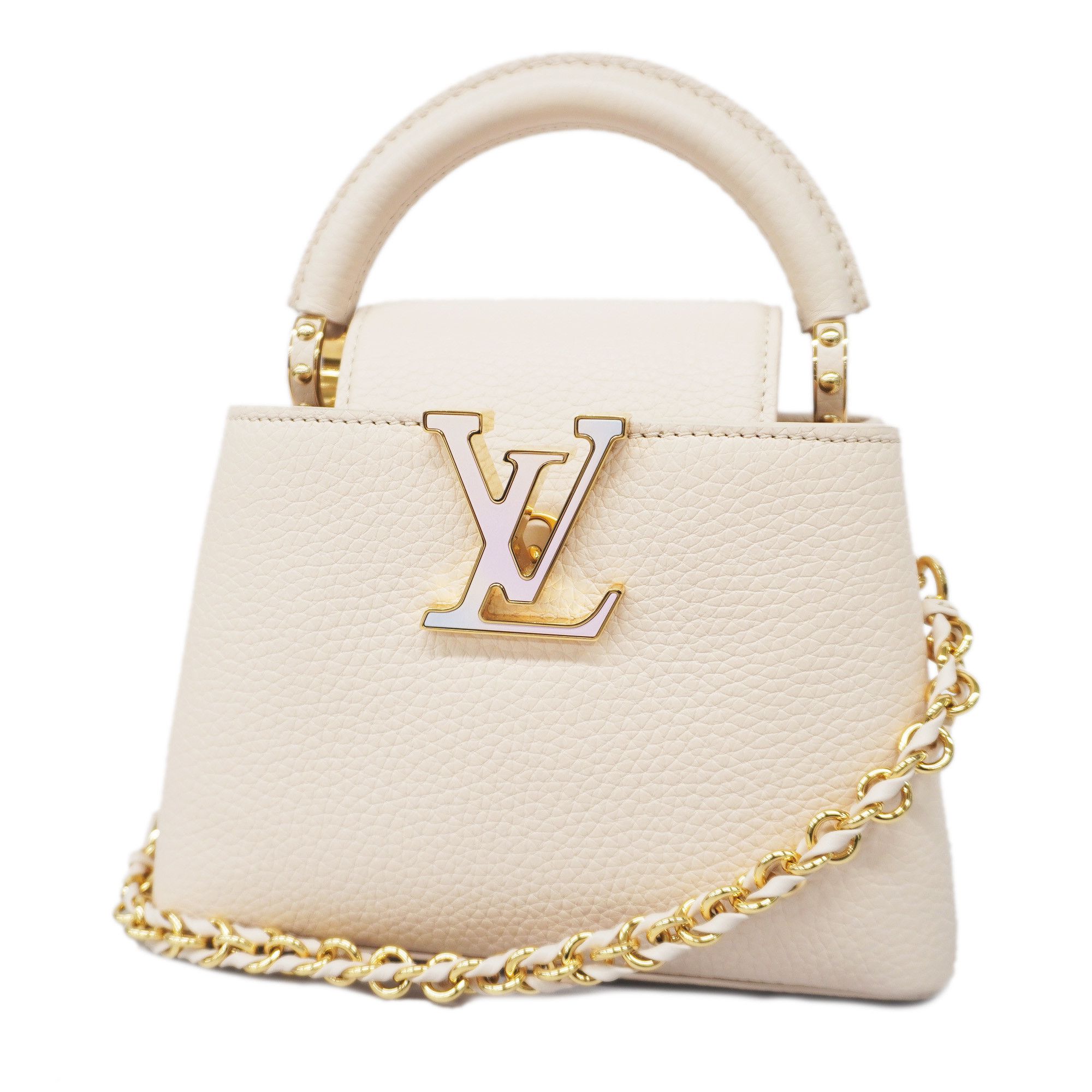 Louis Vuitton Auth Louis Vuitton 2WAY Bag LV Milky Way Capucines MINI
