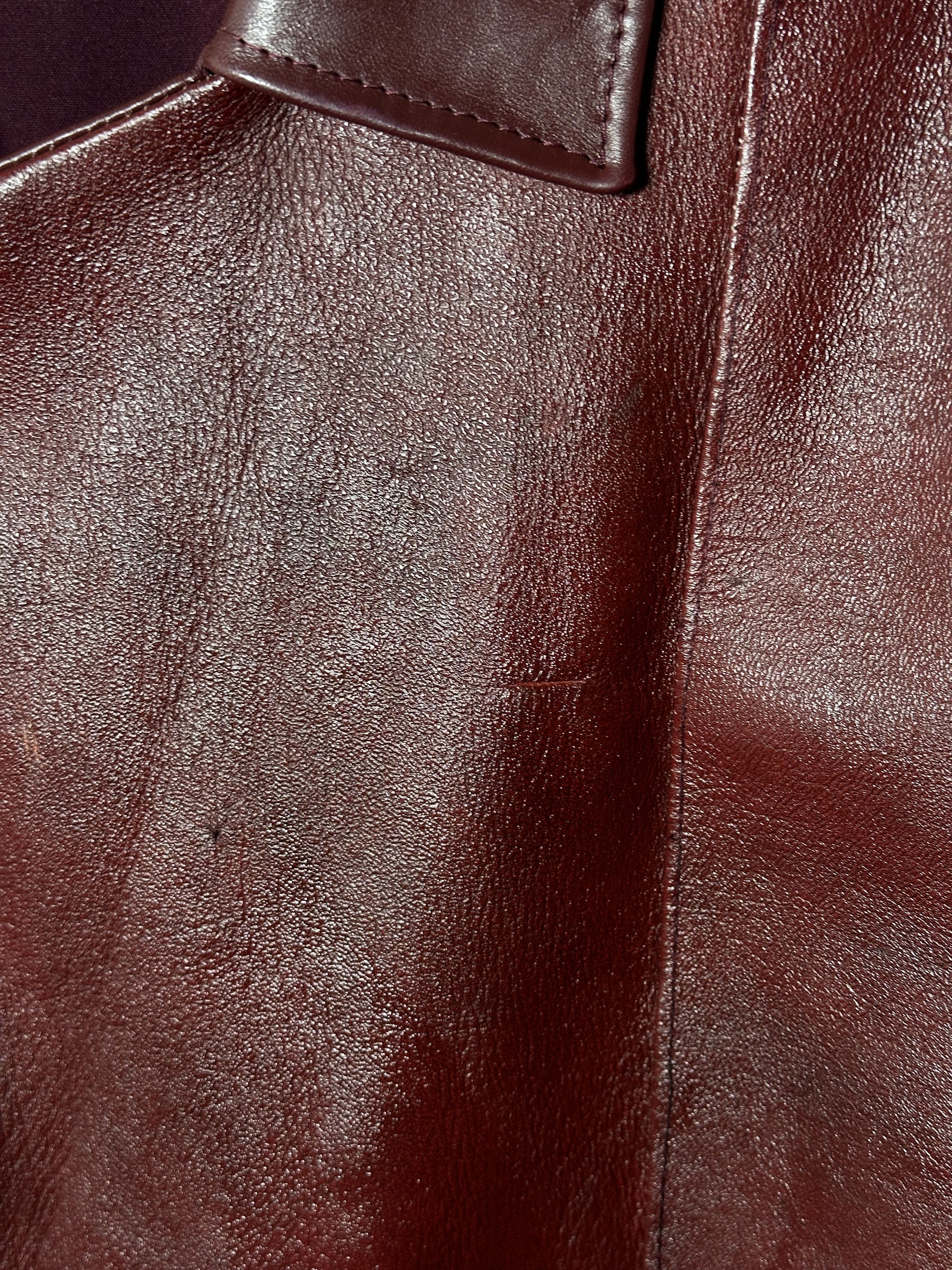 Genuine Leather Custom Made Leather BBS Burgundy Leather Jacket Size US XL / EU 56 / 4 - 10 Thumbnail
