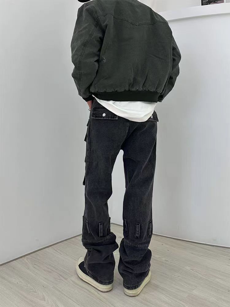 Japanese Brand × Jean Vintage Street Punk Hip Hop Multi-Pocket Workwear Jeans Size US 30 / EU 46 - 5 Thumbnail