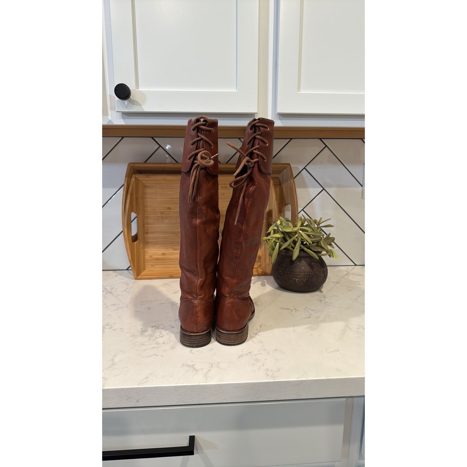 Vince Camuto Vince Camuto Fays riding boot cognac brown leather sz 7 Size US 7 / IT 37 - 3 Thumbnail