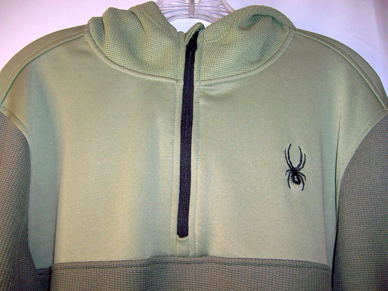 Spyder Spyder Men's Ray 1/4 Zip Pullover Hoodie - Medium -Olive Grn Size US M / EU 48-50 / 2 - 3 Thumbnail