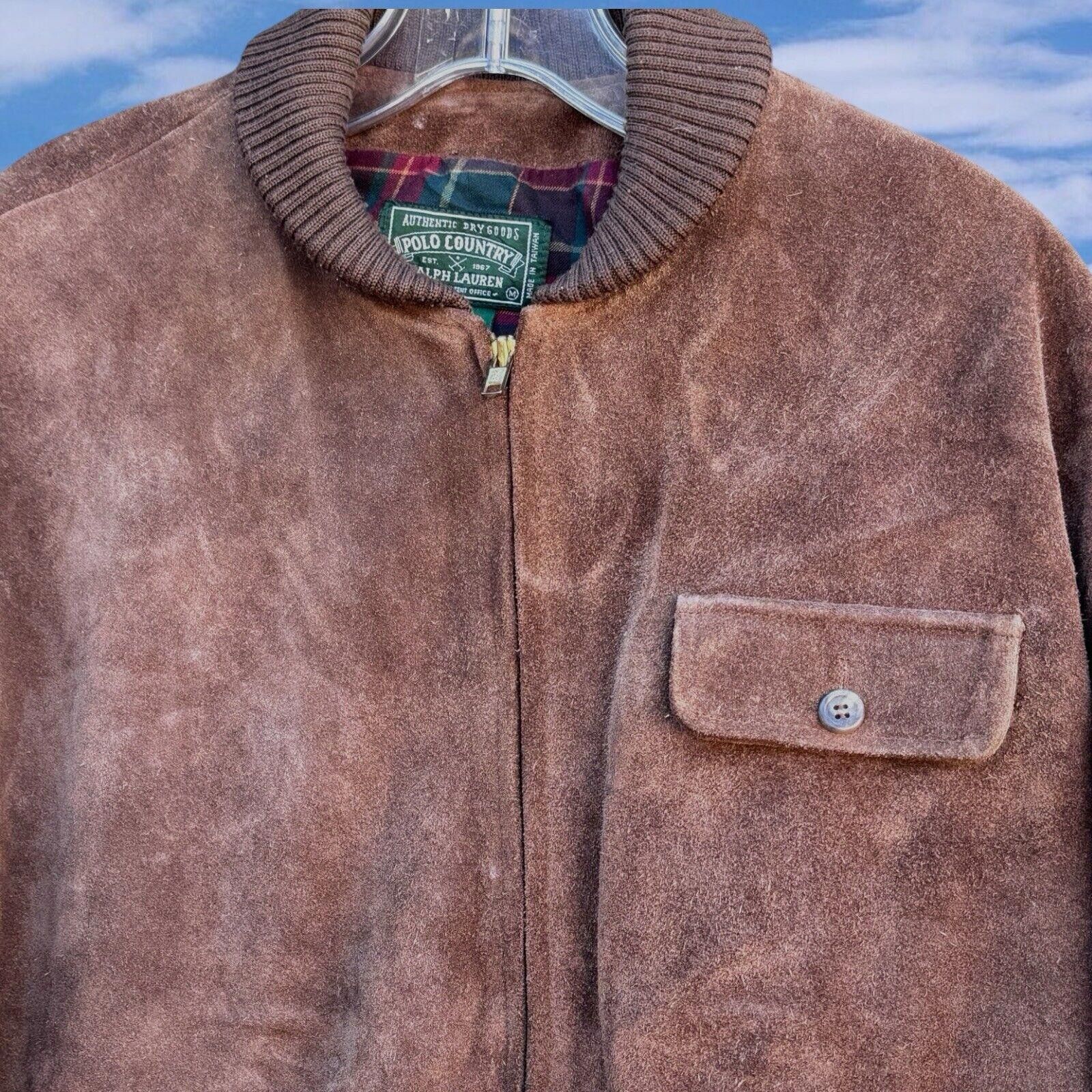 Polo Ralph Lauren Vtg Polo Country Ralph Lauren Suede Plaid Lined 