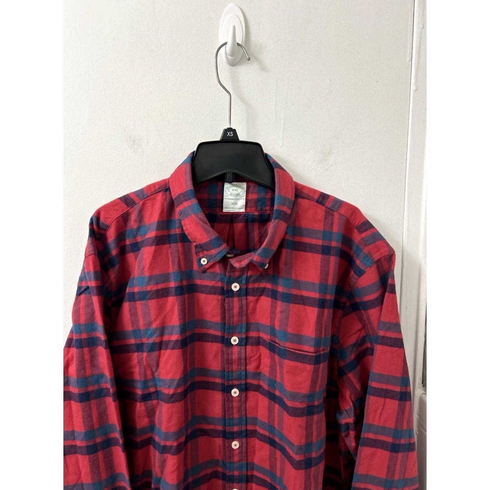 Brooks Brothers Brooks Brothers Original Polo Shirt Mens 2XL Red Plaid Flannel Button-Down NWT Slim Long Sleeve Casual Size US XXL / EU 58 / 5 - 2 Thumbnail