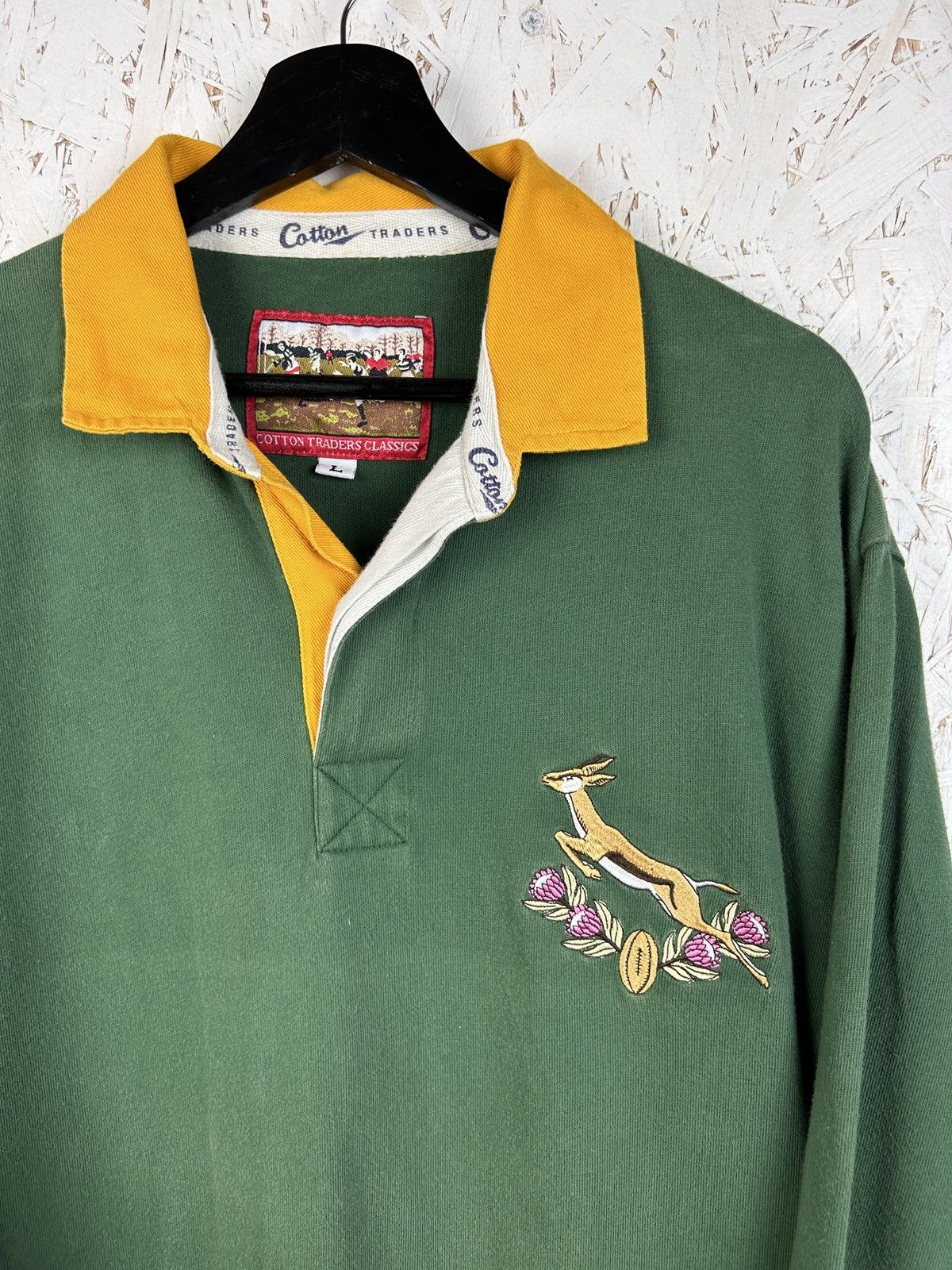 Cotton Traders 90s Vintage South Africa Springbooks Rugby Jersey Shirt Size US L / EU 52-54 / 3 - 2 Thumbnail