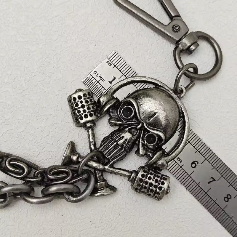 Jewelry Punk Locomotive Skull Waist Pants Keychain Size ONE SIZE - 4 Thumbnail