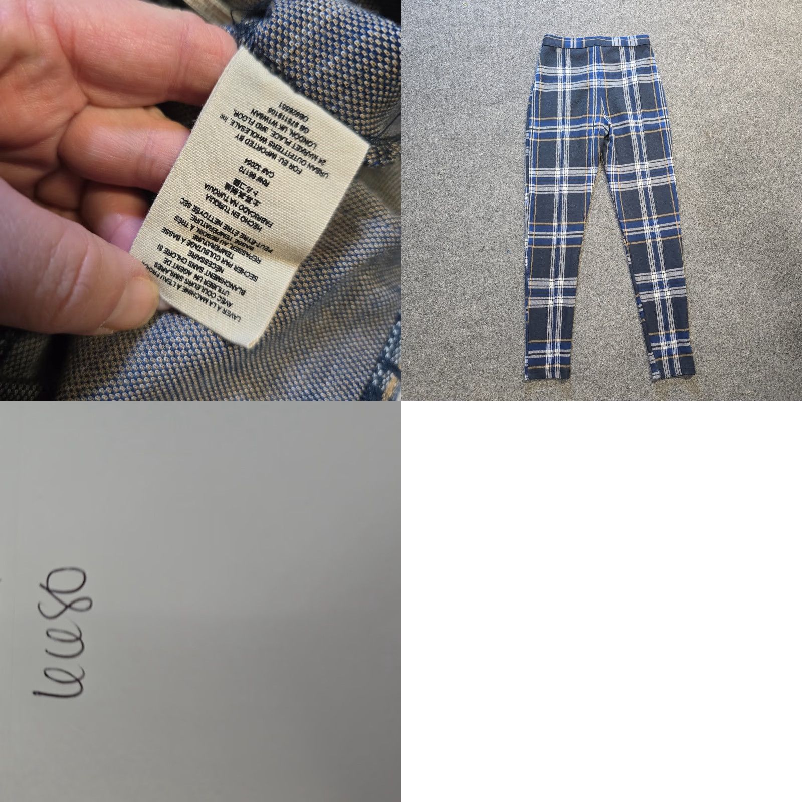 Free People Free People Pants Womens Size 2 Blue Plaid Carnaby Skinny Flat Front Casual Size 26" / US 2 / IT 38 - 8 Thumbnail