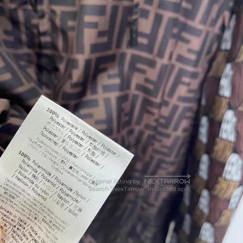 Fendi Brown XL Hooded Jacket with Monogram Pattern. Size US XL / EU 56 / 4 - 4 Thumbnail