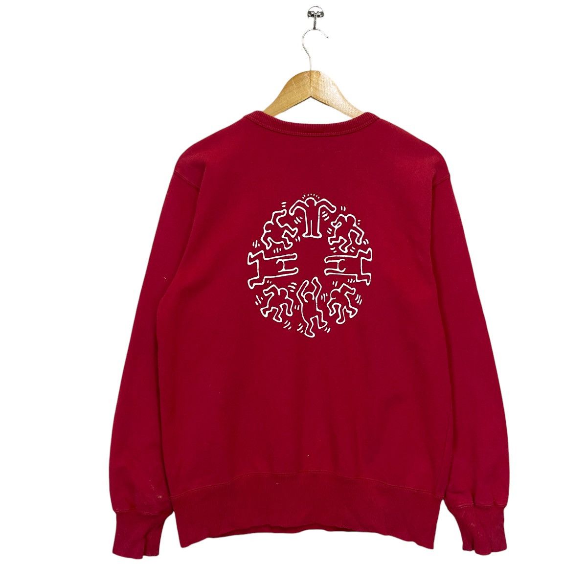 Japanese Brand × Keith Haring Keith Hiring Big Logo Crewneck Sweatshirt Size US M / EU 48-50 / 2 - 1 Thumbnail