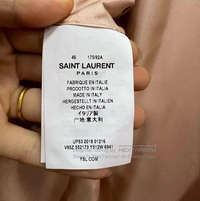 Yves Saint Laurent YSL Women's Pink Cotton Blazer for Spring & Autumn . Size XXS / US 00 / IT 34 - 3 Thumbnail