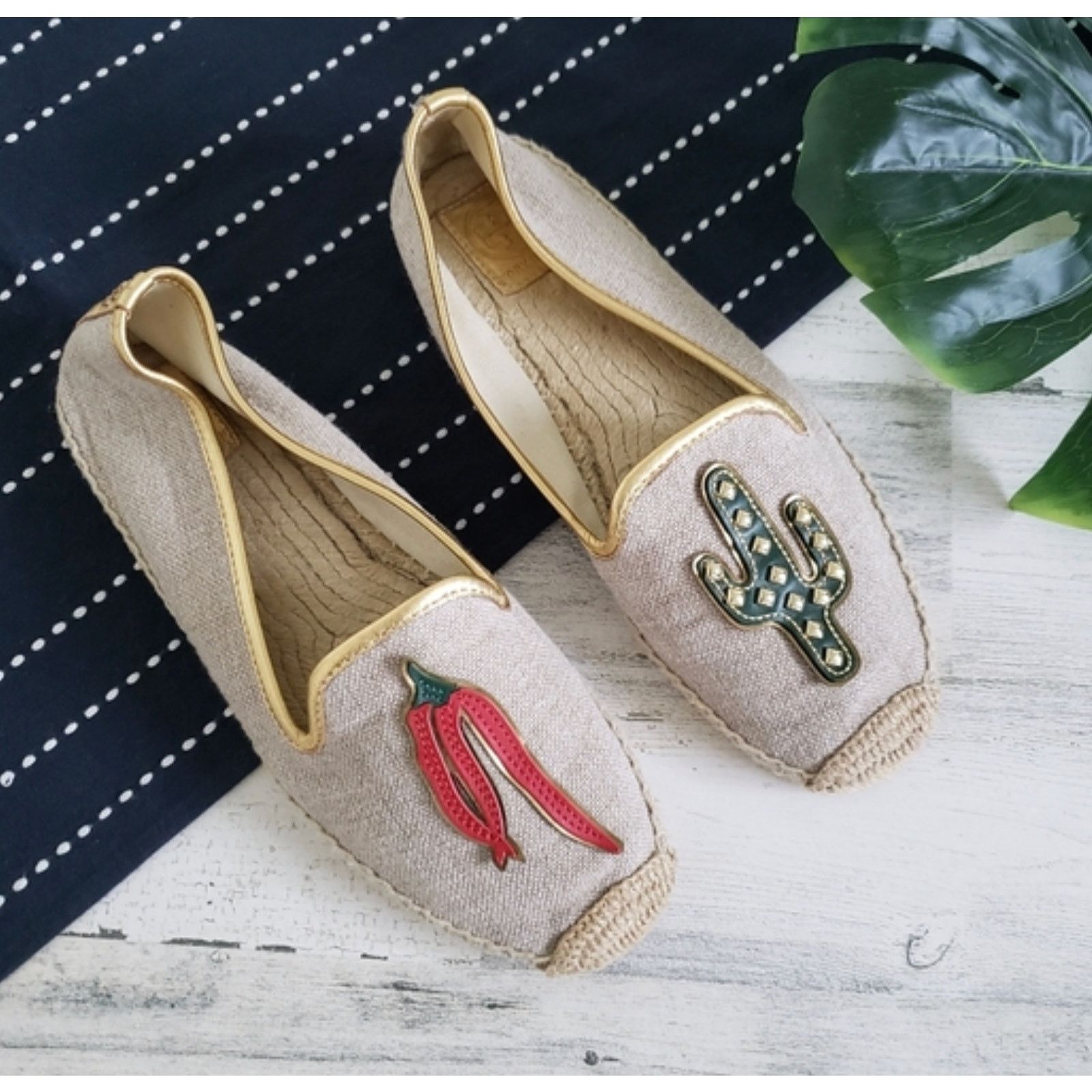 Tory Burch Tory Burch Sante Fe Cactus Chili Pepper Cactus Espadrille 6 Size US 6 / IT 36 - 1 Thumbnail