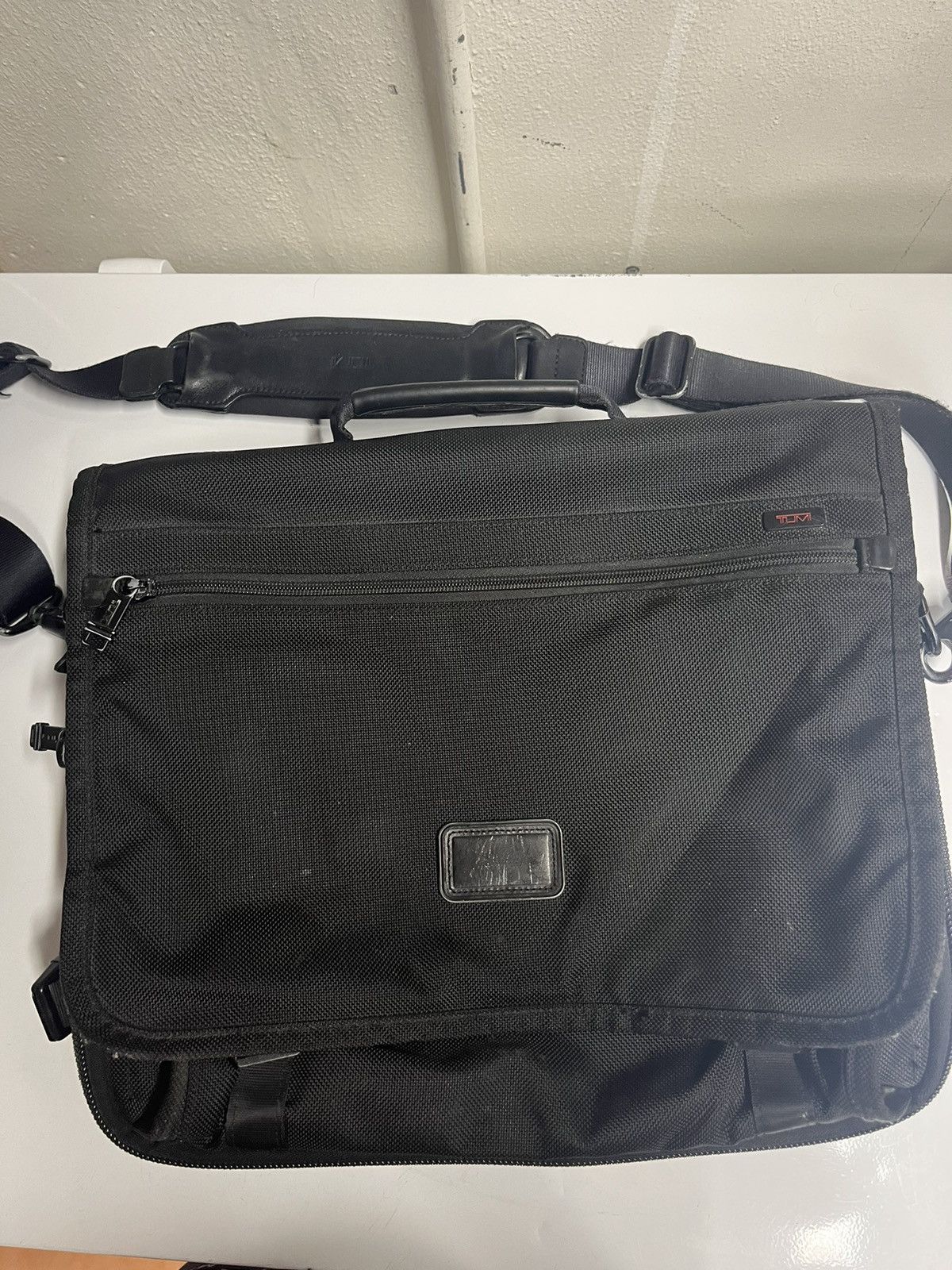 Tumi Tumi crossbody Computer Travel Bag Satchel black compact Grailed