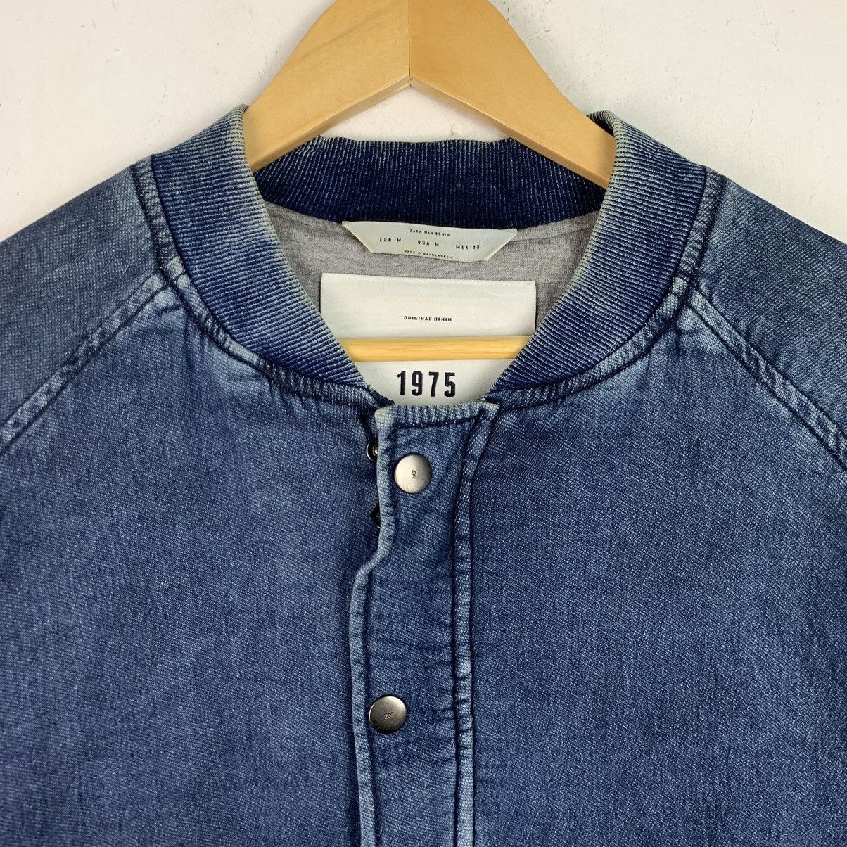 Vintage × Zara Vintage Zara 1975 Denim Bomber Jacket Size US M / EU 48-50 / 2 - 2 Thumbnail