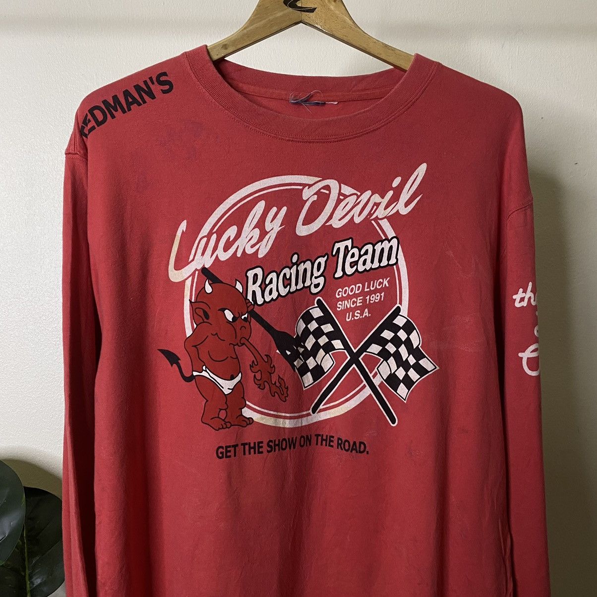 Tedman × The Real McCoy's × Vintage Vintage Tedman Lucky Devil Racing Team L/S T Shirt Size US M / EU 48-50 / 2 - 2 Thumbnail