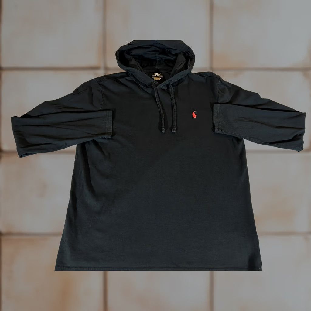 Polo Ralph Lauren Polo Ralph Lauren Hoodie Mens M Navy Jersey Knit Pullover Lightweight Shirt Size US M / EU 48-50 / 2 - 1 Thumbnail