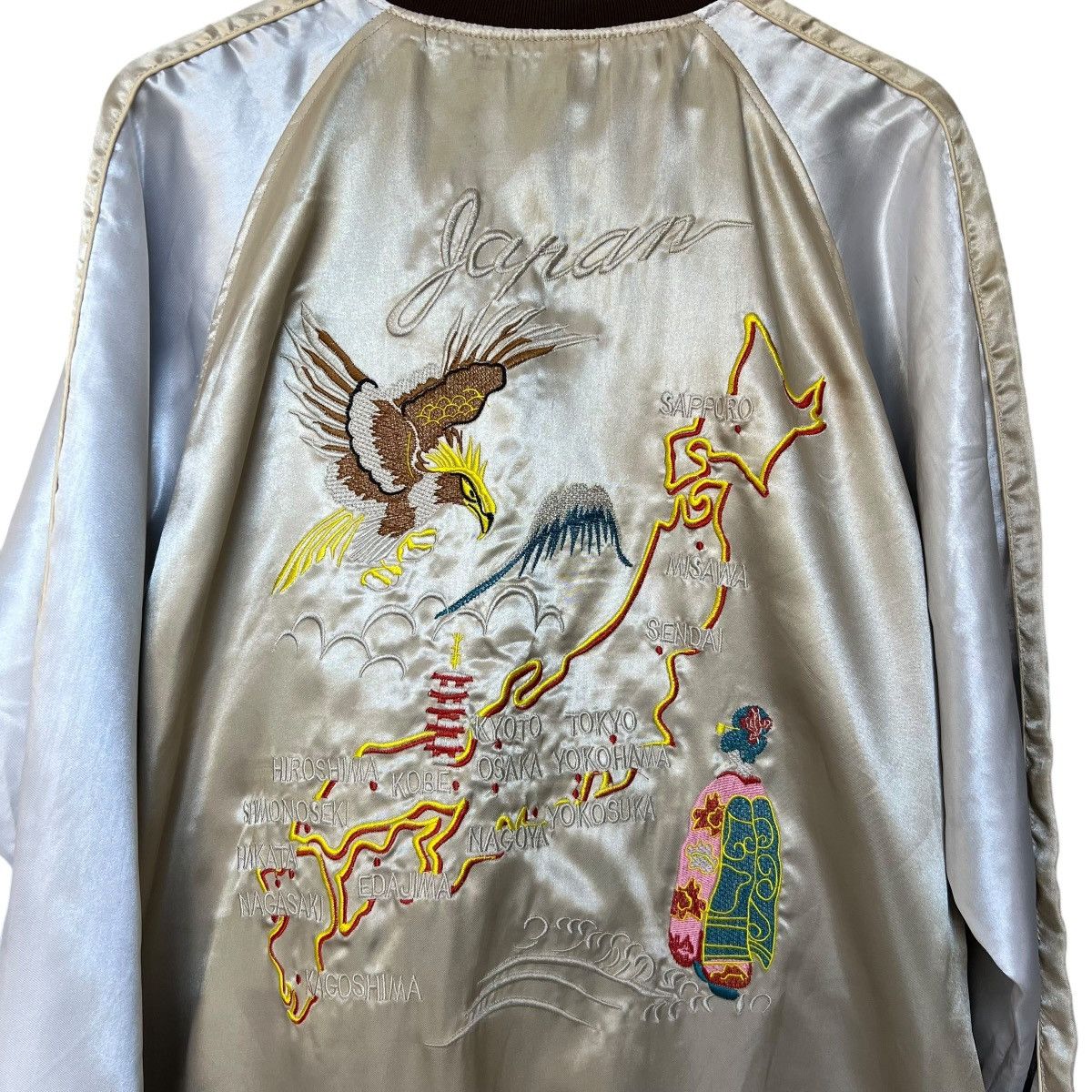 Other Vintage Japanese Sukajan Zip Up Bomber Jacket Size US XL / EU 56 / 4 - 2 Thumbnail