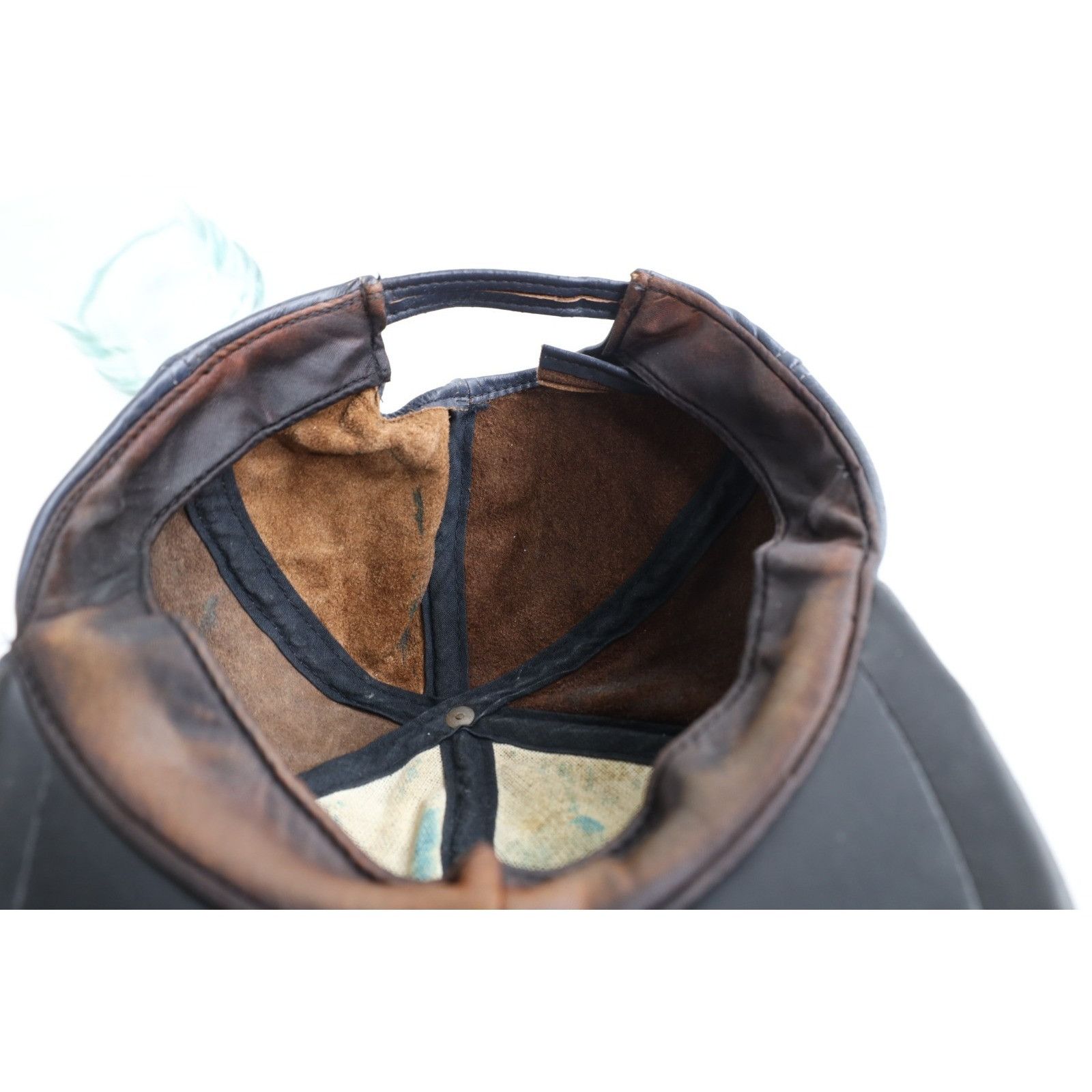 Vintage Vintage 90s Streetwear Distressed Leather Strapback Hat Cap Size ONE SIZE - 10 Thumbnail